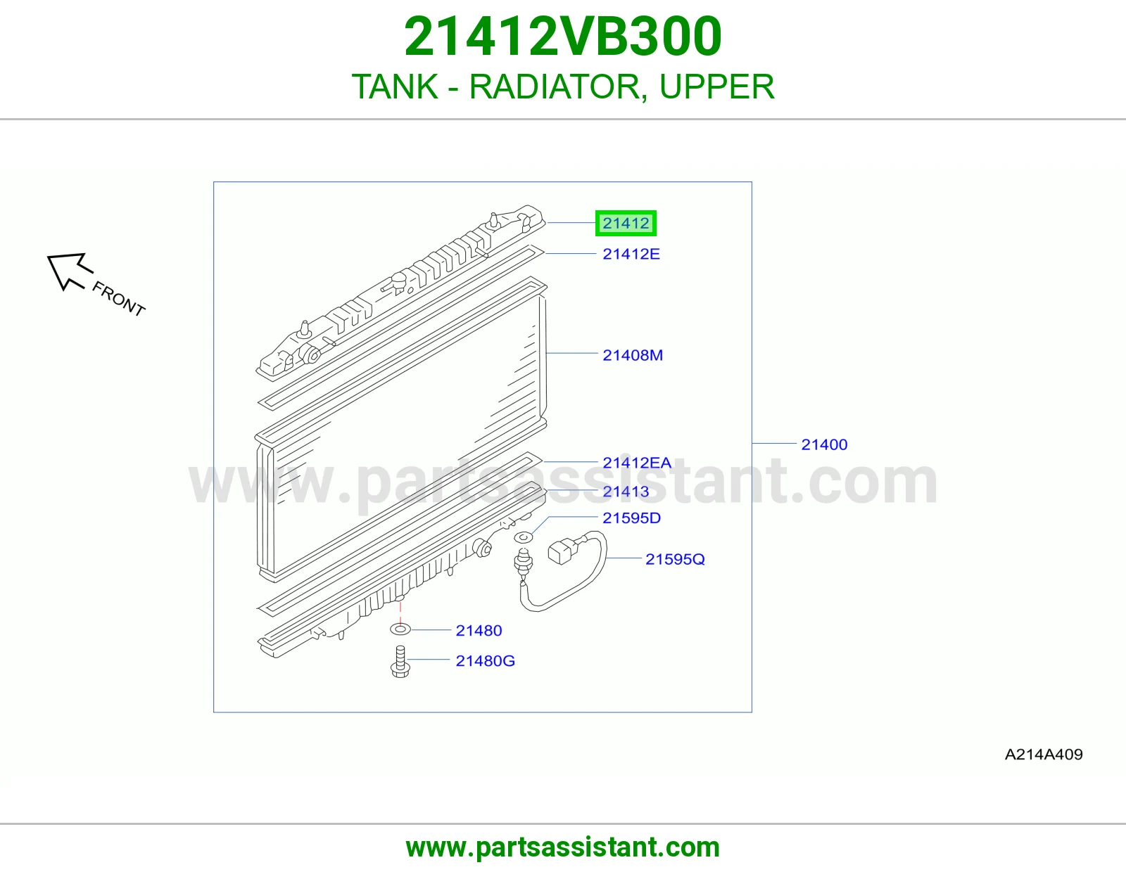طبله رديتر ماء فوق 21412VB300