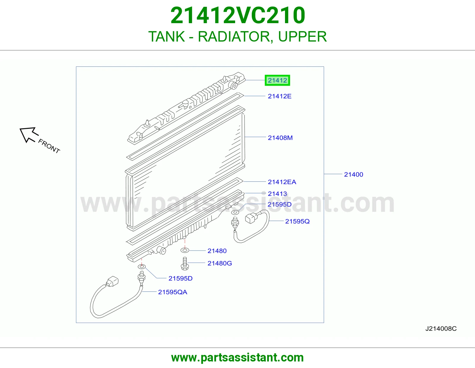 طبله رديتر ماء فوق 21412VC210