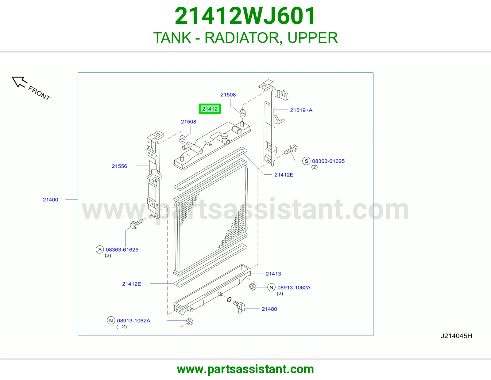 طبله رديتر ماء فوق 21412WJ601