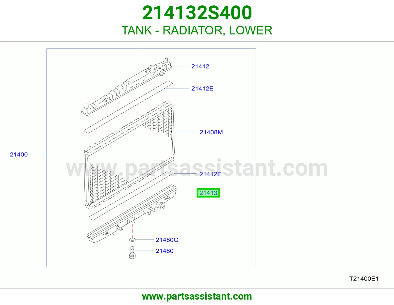 طبله رديتر ماء تحت 214132S400