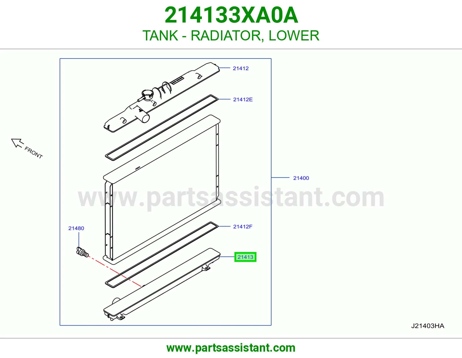 طبله رديتر ماء تحت 214133XA0A