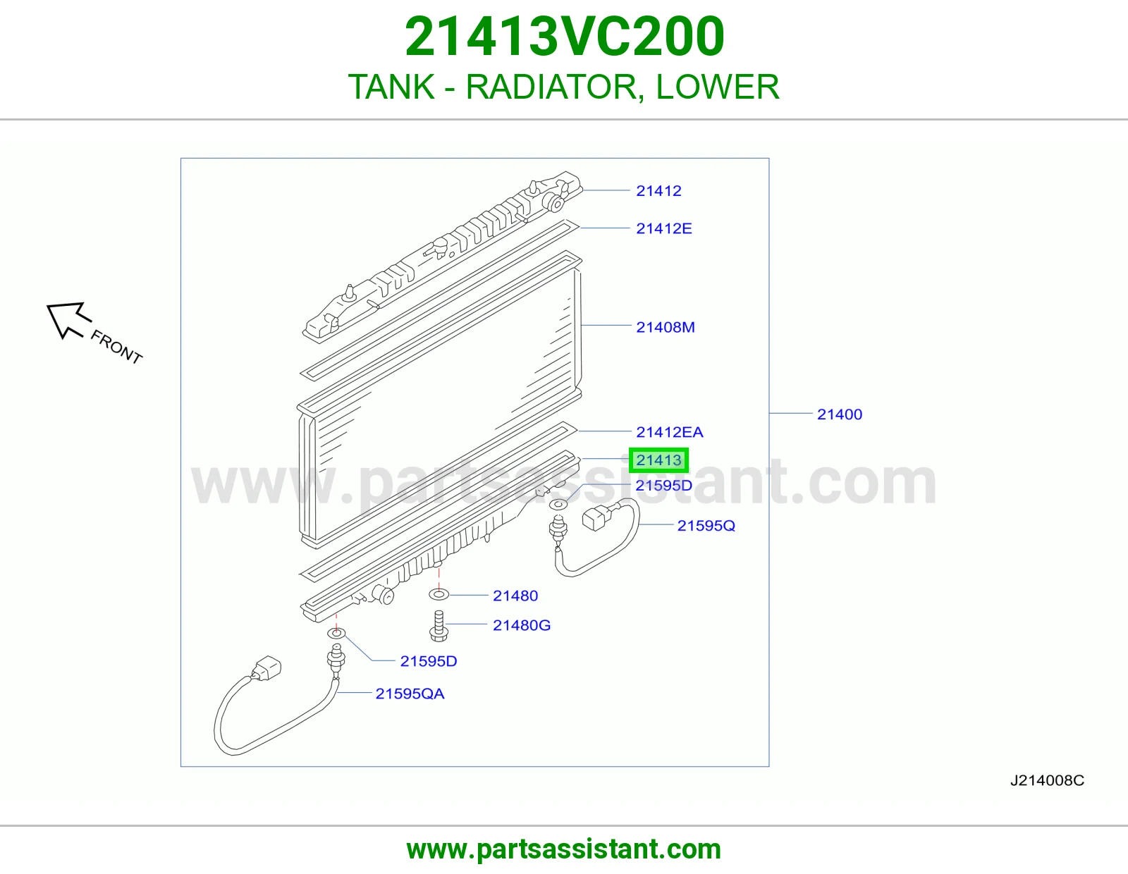 طبله رديتر ماء تحت 21413VC200