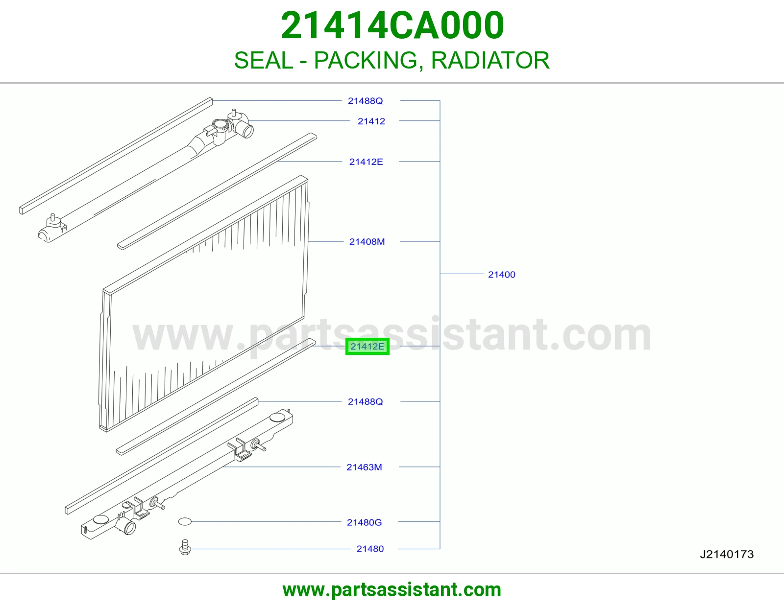 طبله رديتر ماء فوق 21414CA000