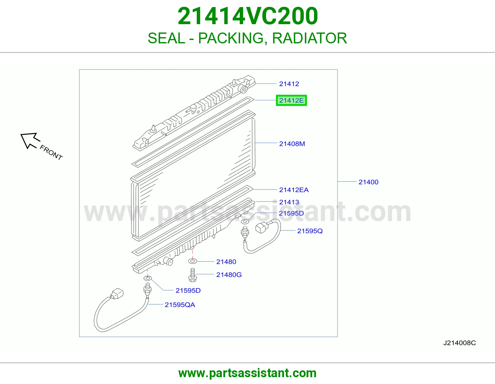 طبله رديتر ماء فوق 21414VC200