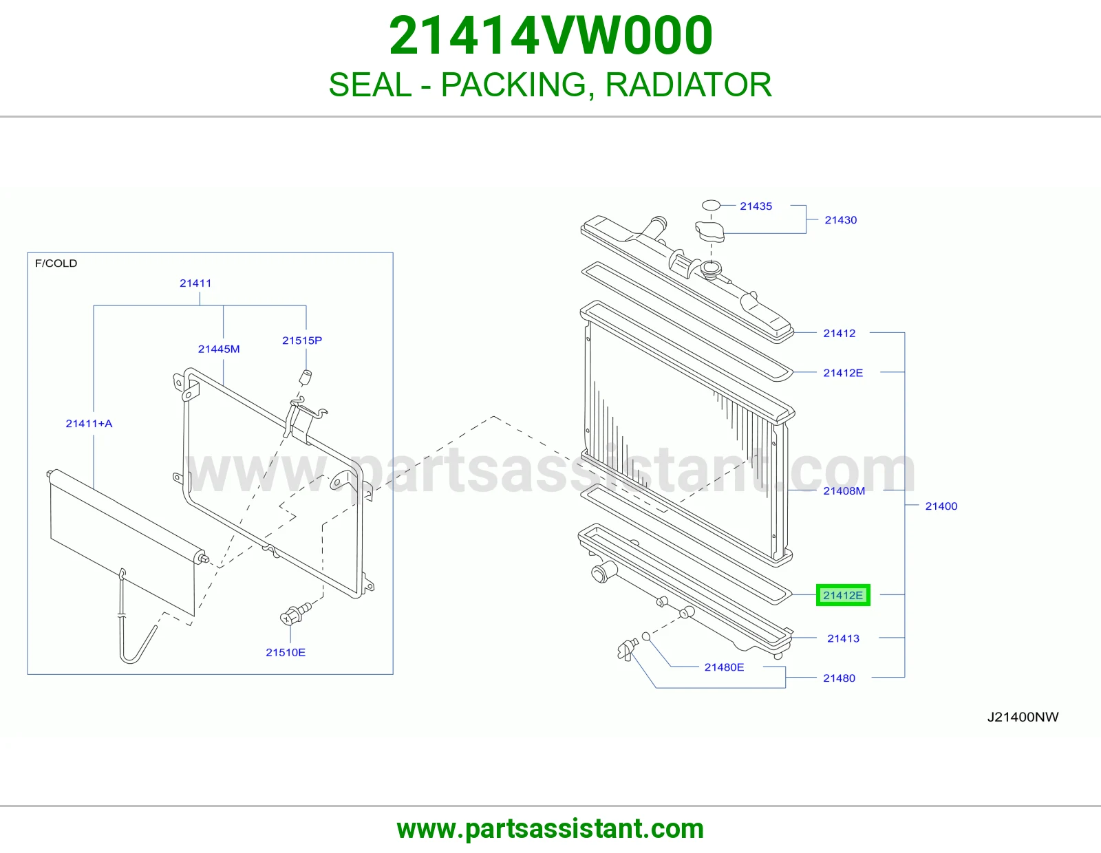 طبله رديتر ماء فوق 21414VW000