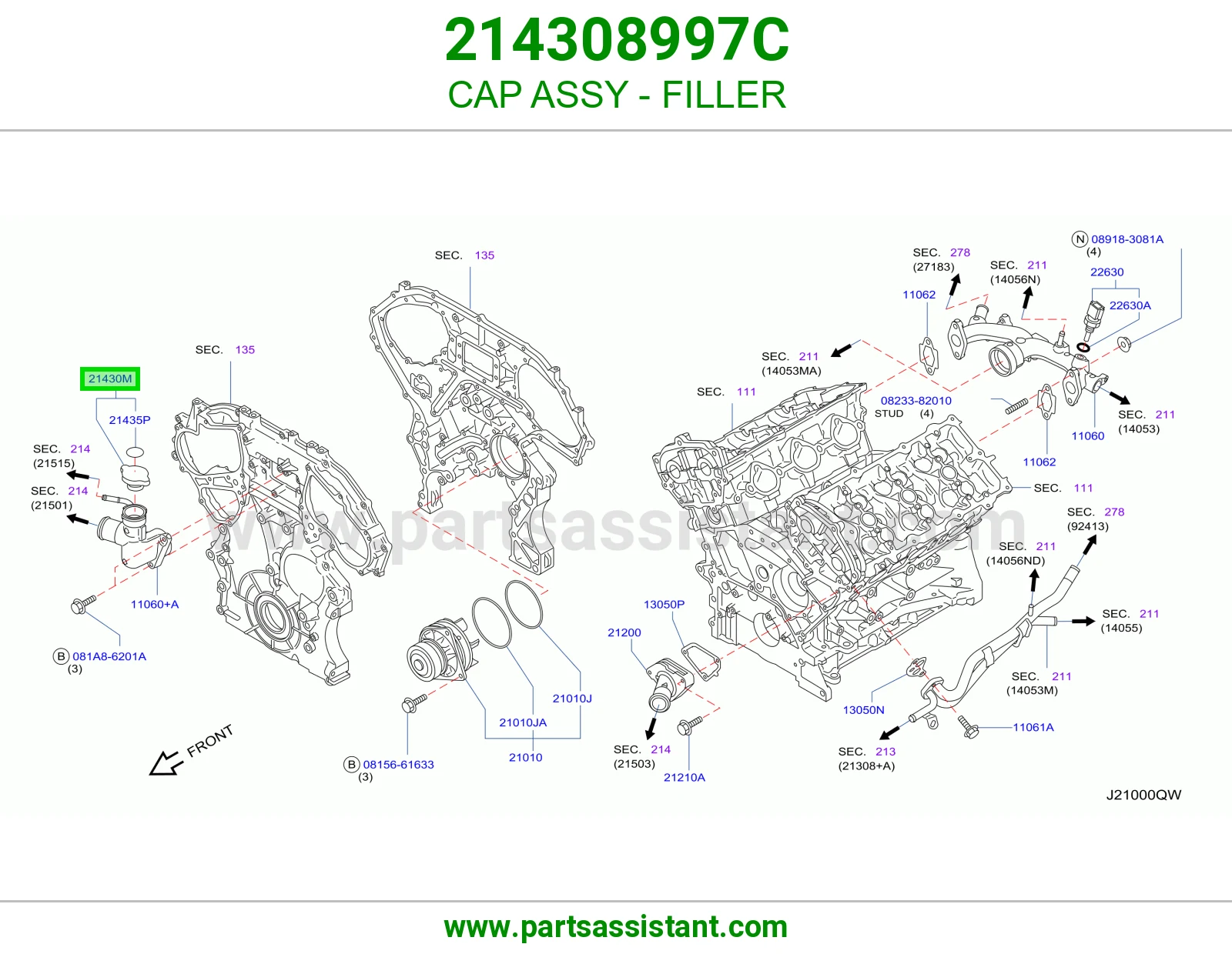 CAP ASSY - FILLER 214308997C