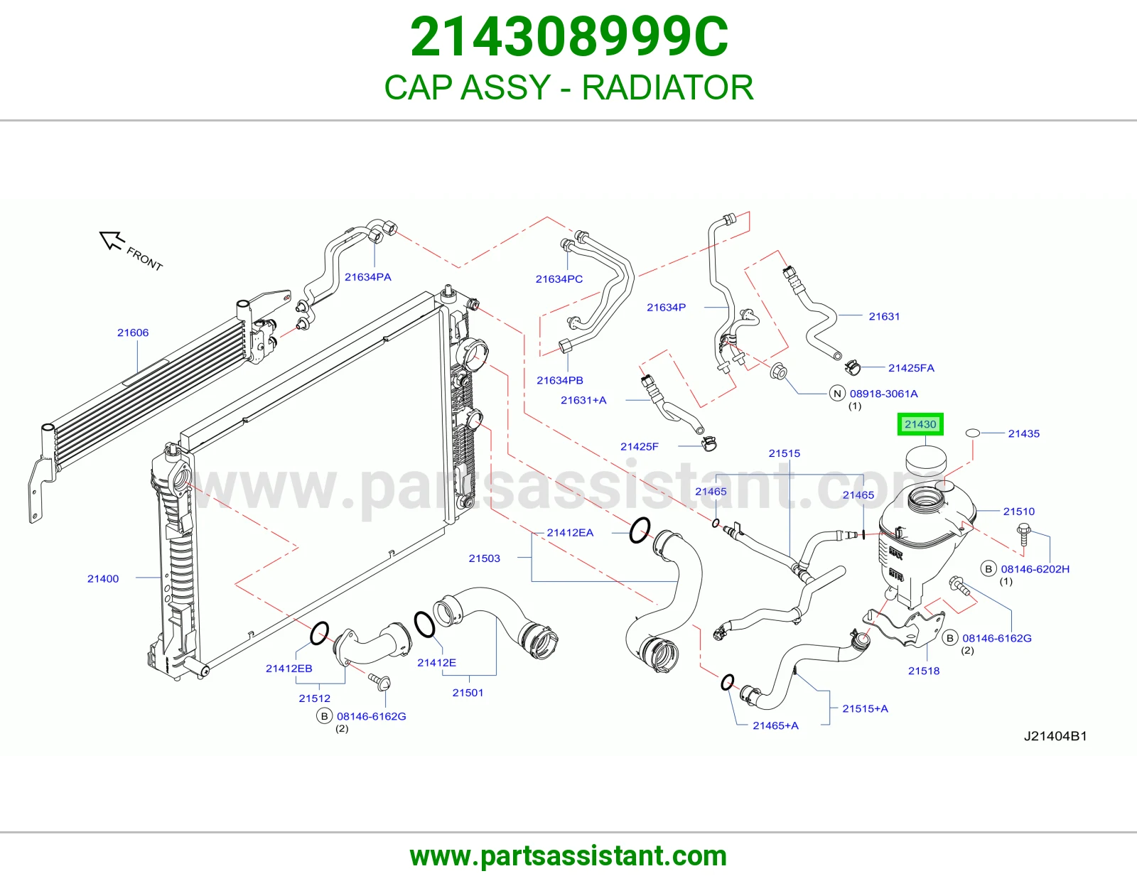 CAP ASSY - RADIATOR 214308999C