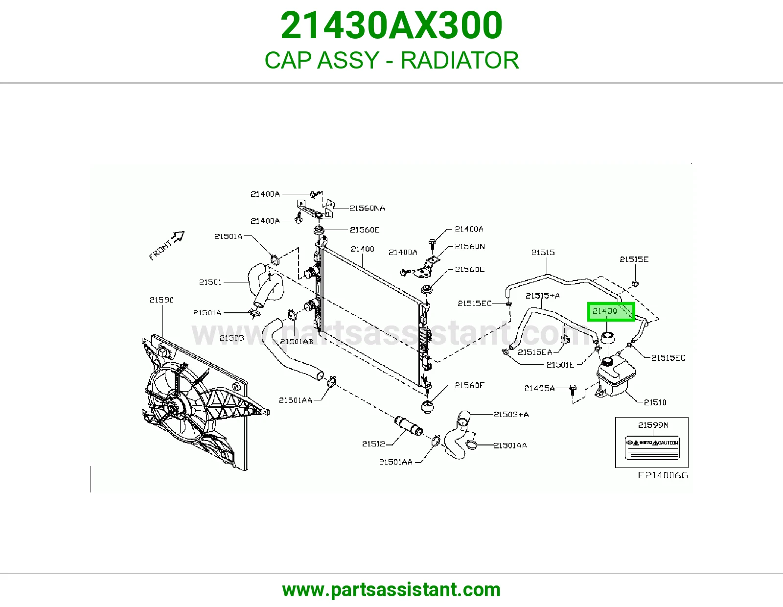 غطا رديتر 21430AX300