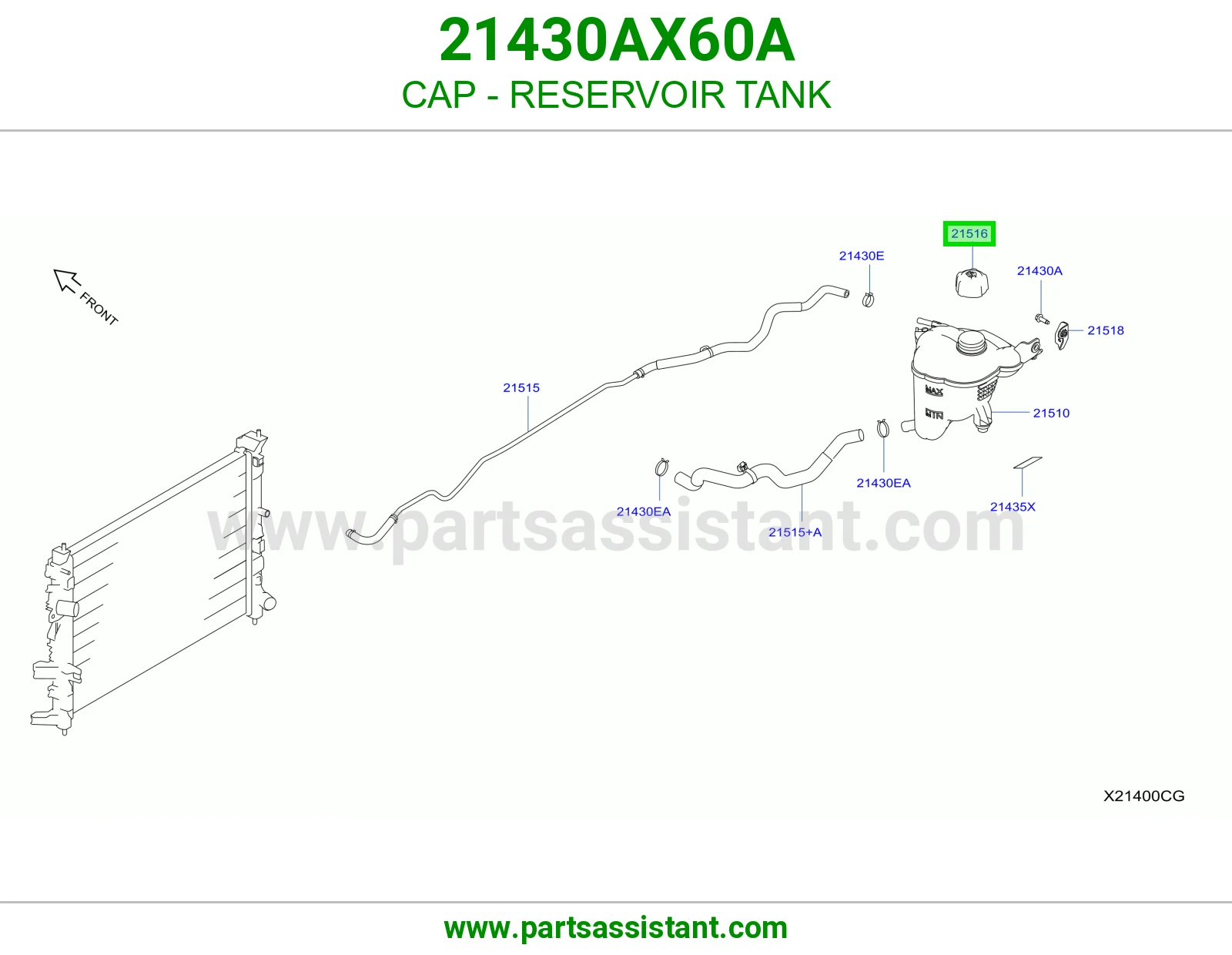 غطا رديتر 21430AX60A