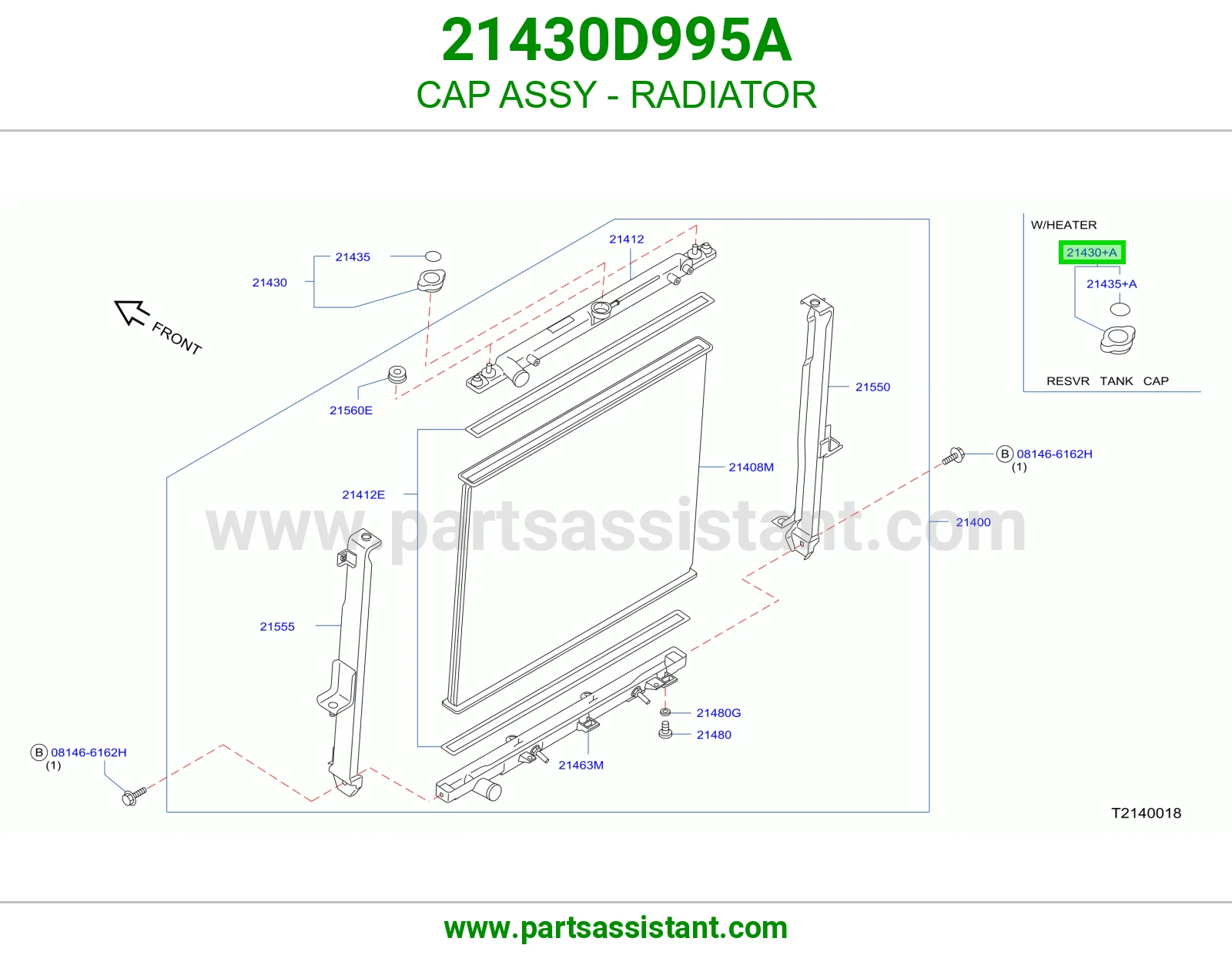 غطا رديتر 21430D995A