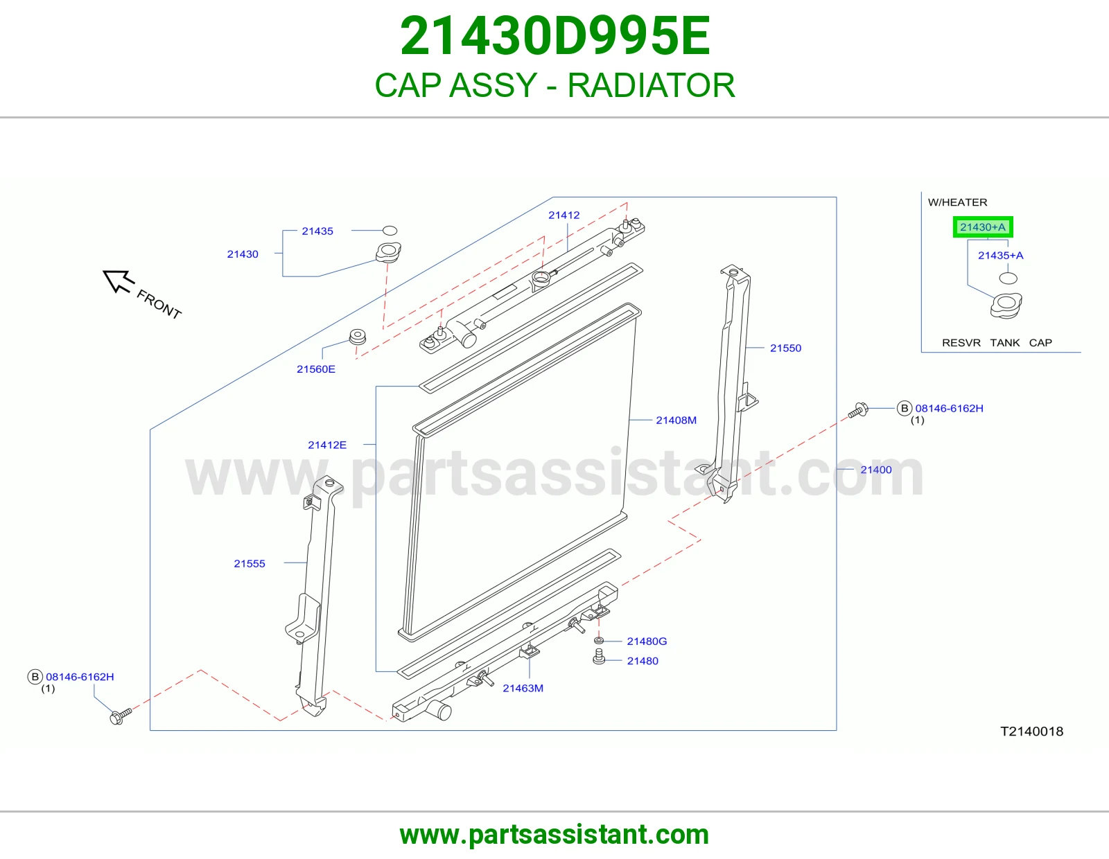 غطا رديتر 21430D995E