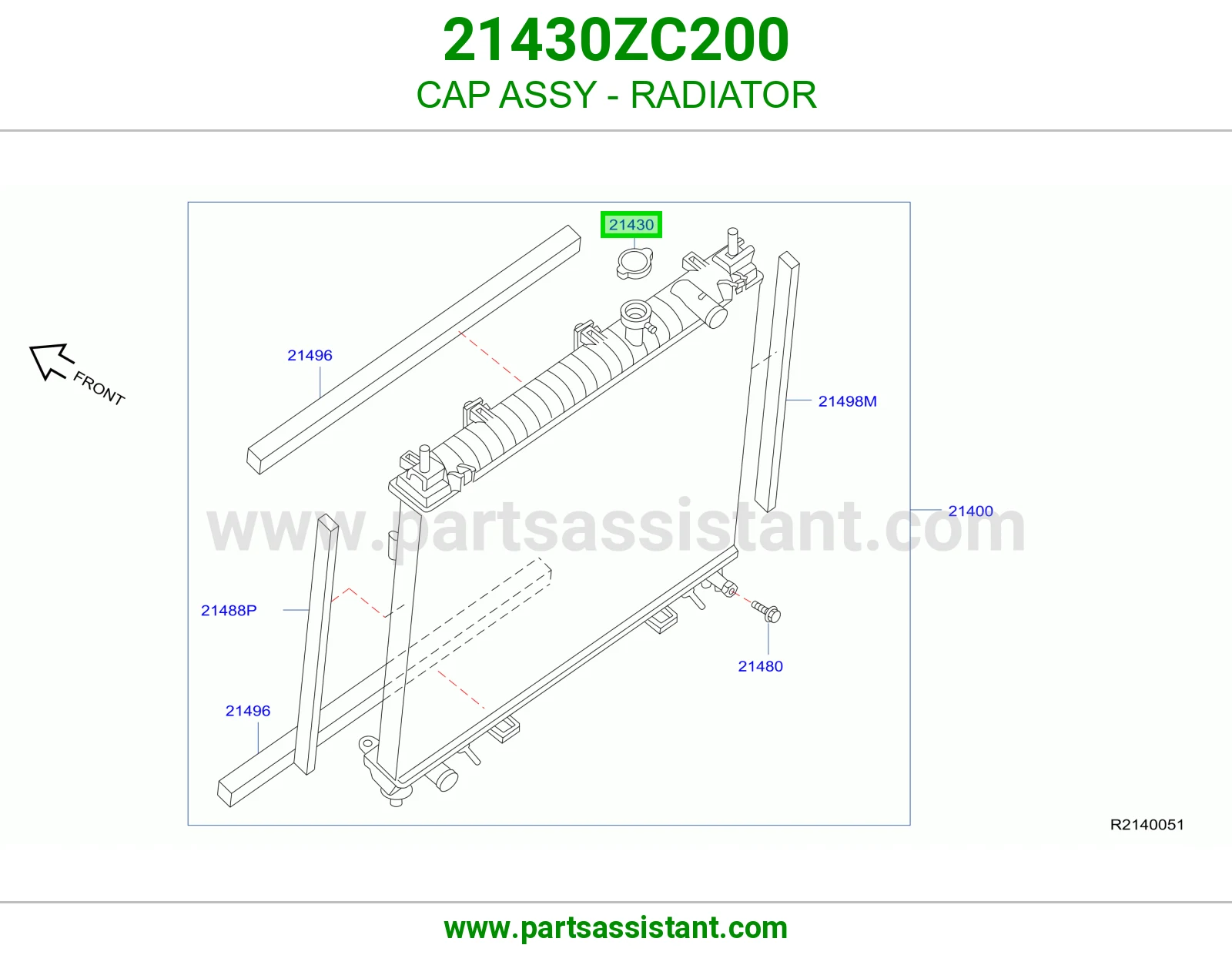 CAP ASSY - RADIATOR 21430ZC200
