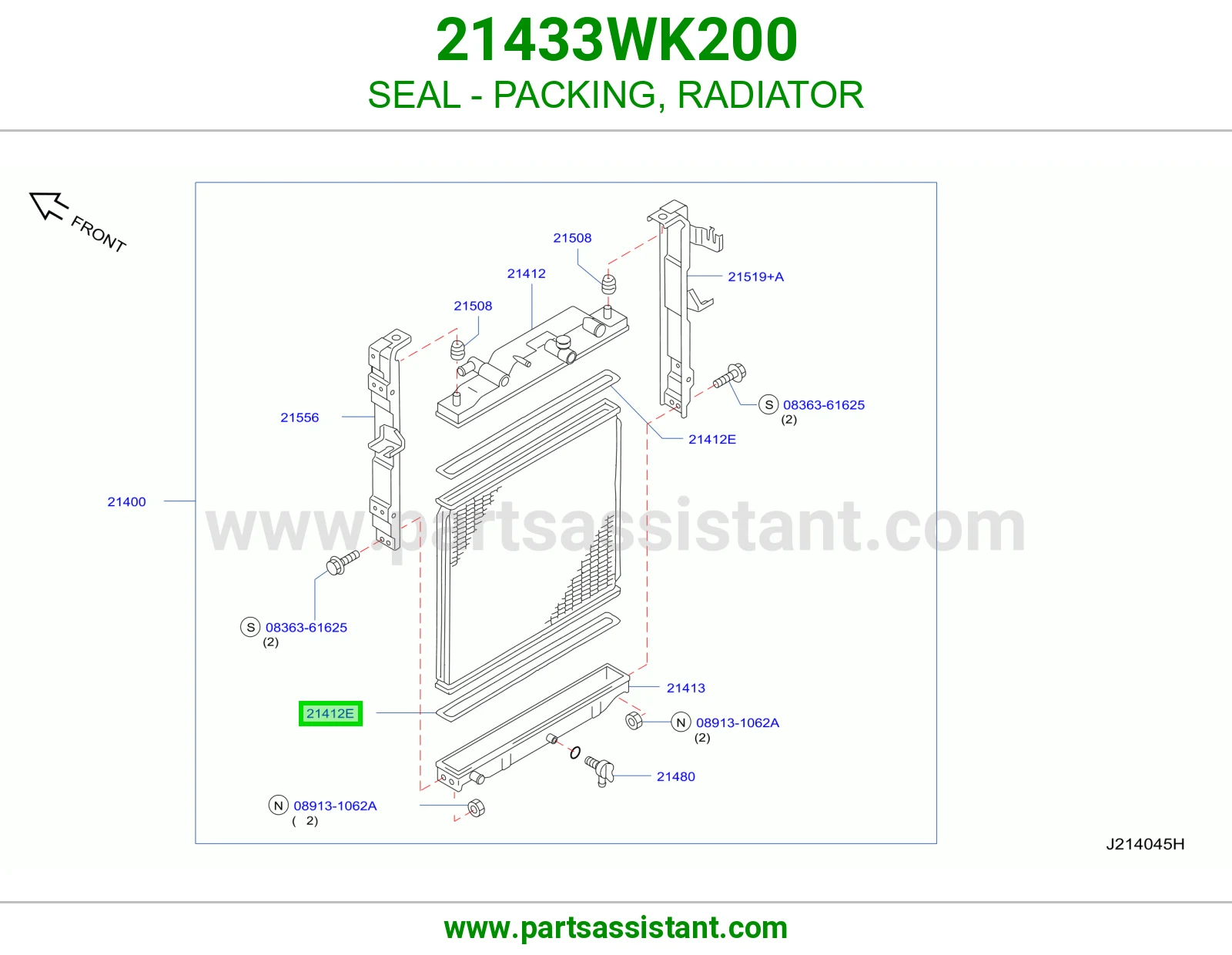 طبله رديتر ماء فوق 21433WK200