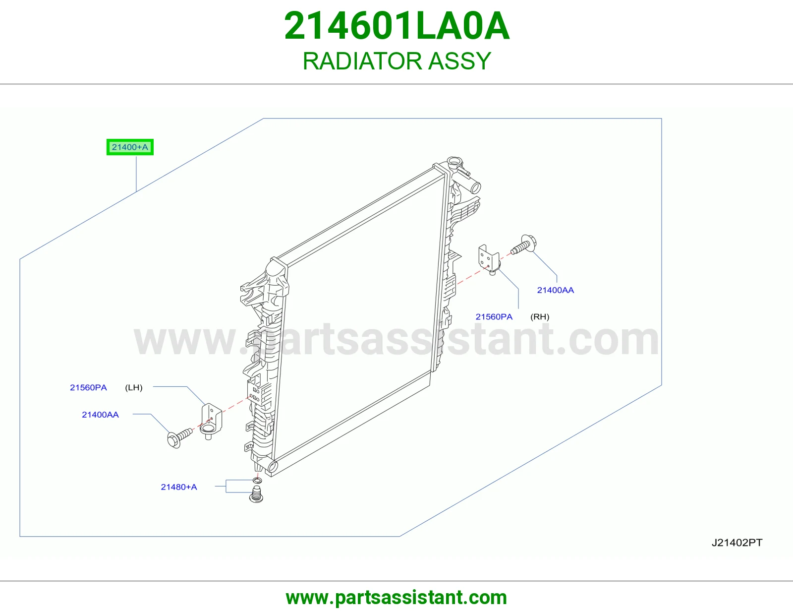 رديتر ماء مكينه 214601LA0A