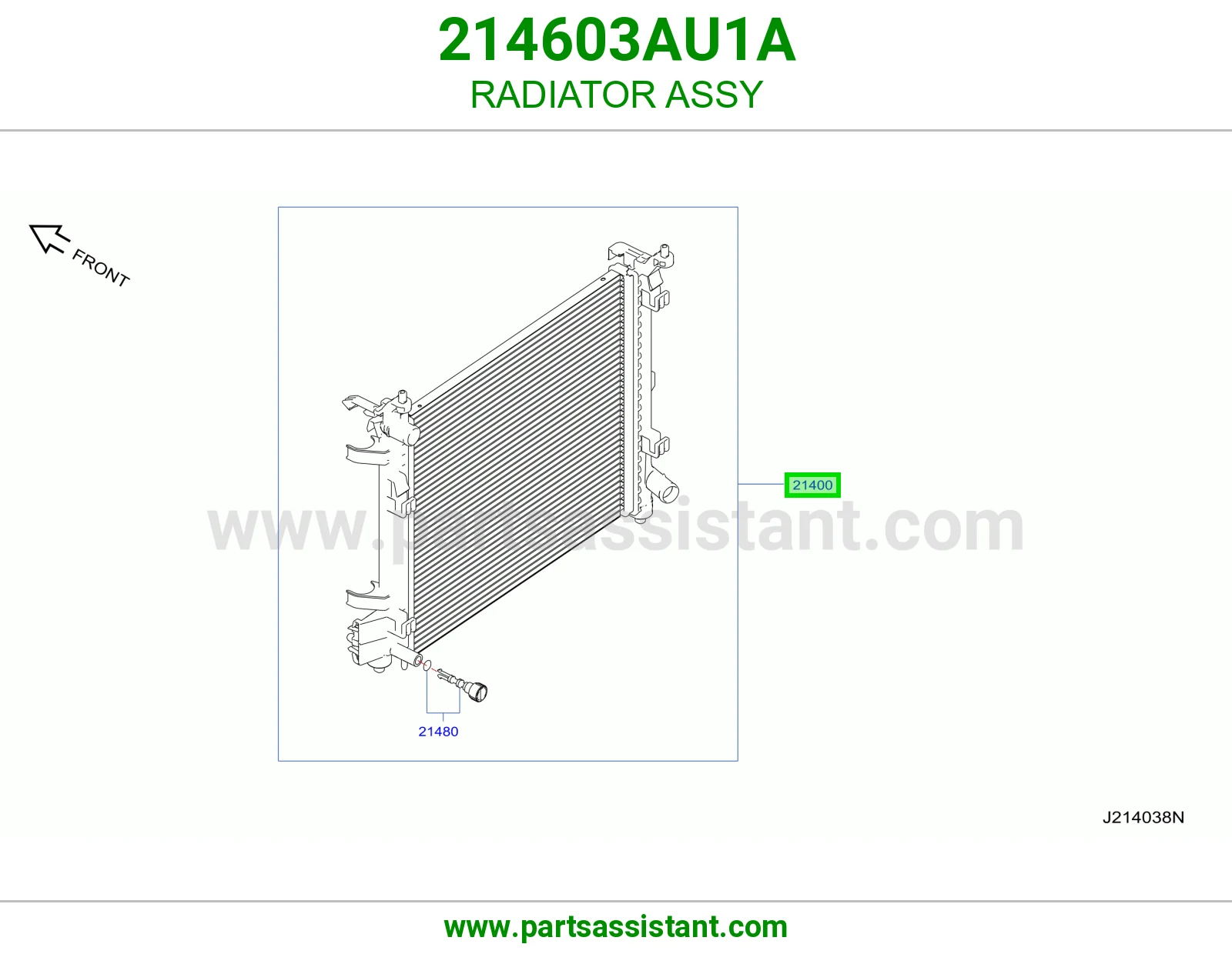 رديتر ماء مكينه 214603AU1A