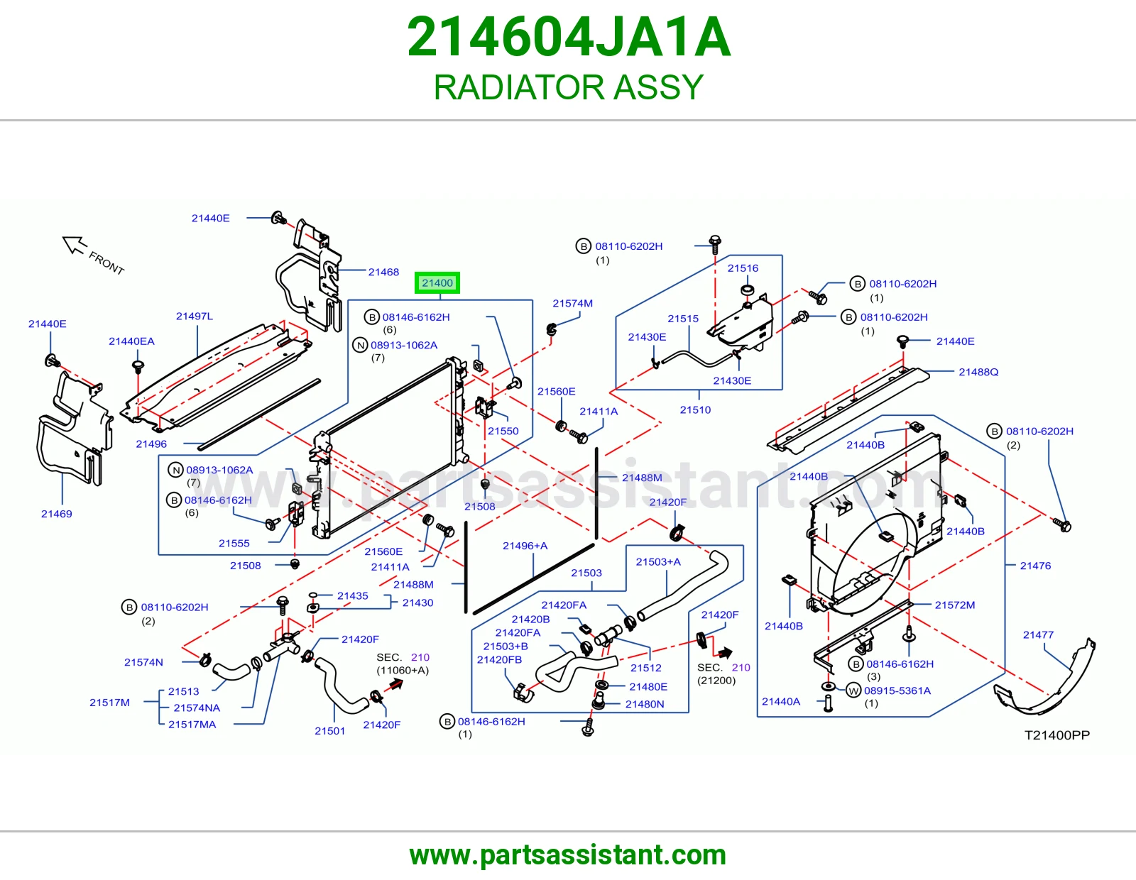 رديتر ماء مكينه 214604JA1A