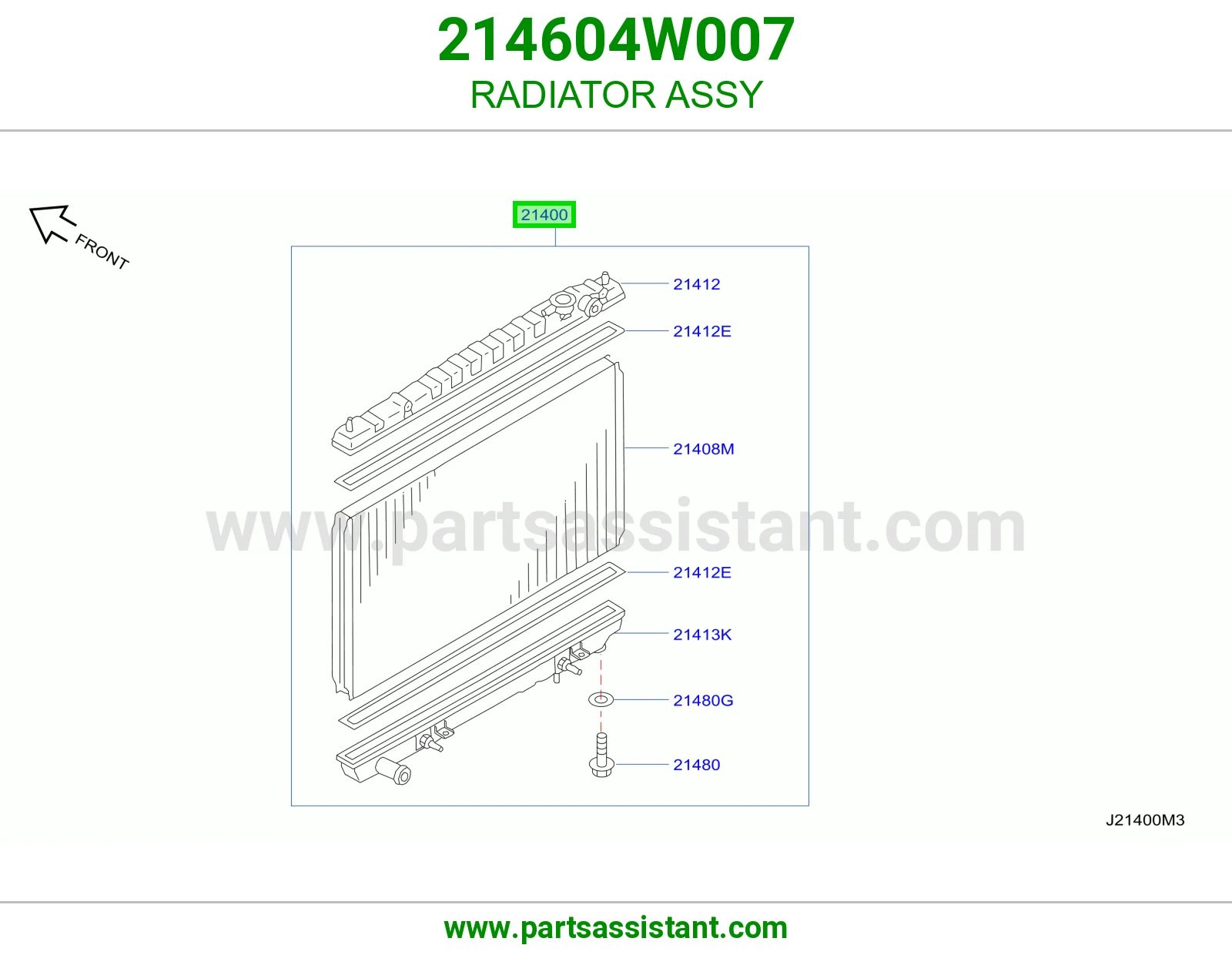 رديتر ماء مكينه 214604W007