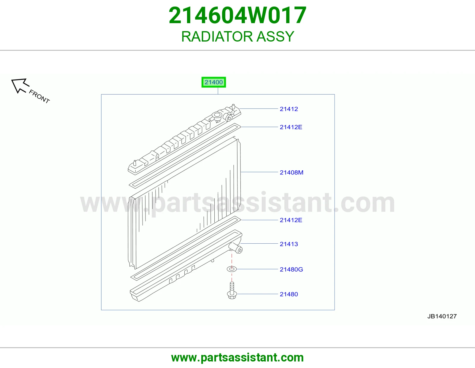 رديتر ماء مكينه 214604W017