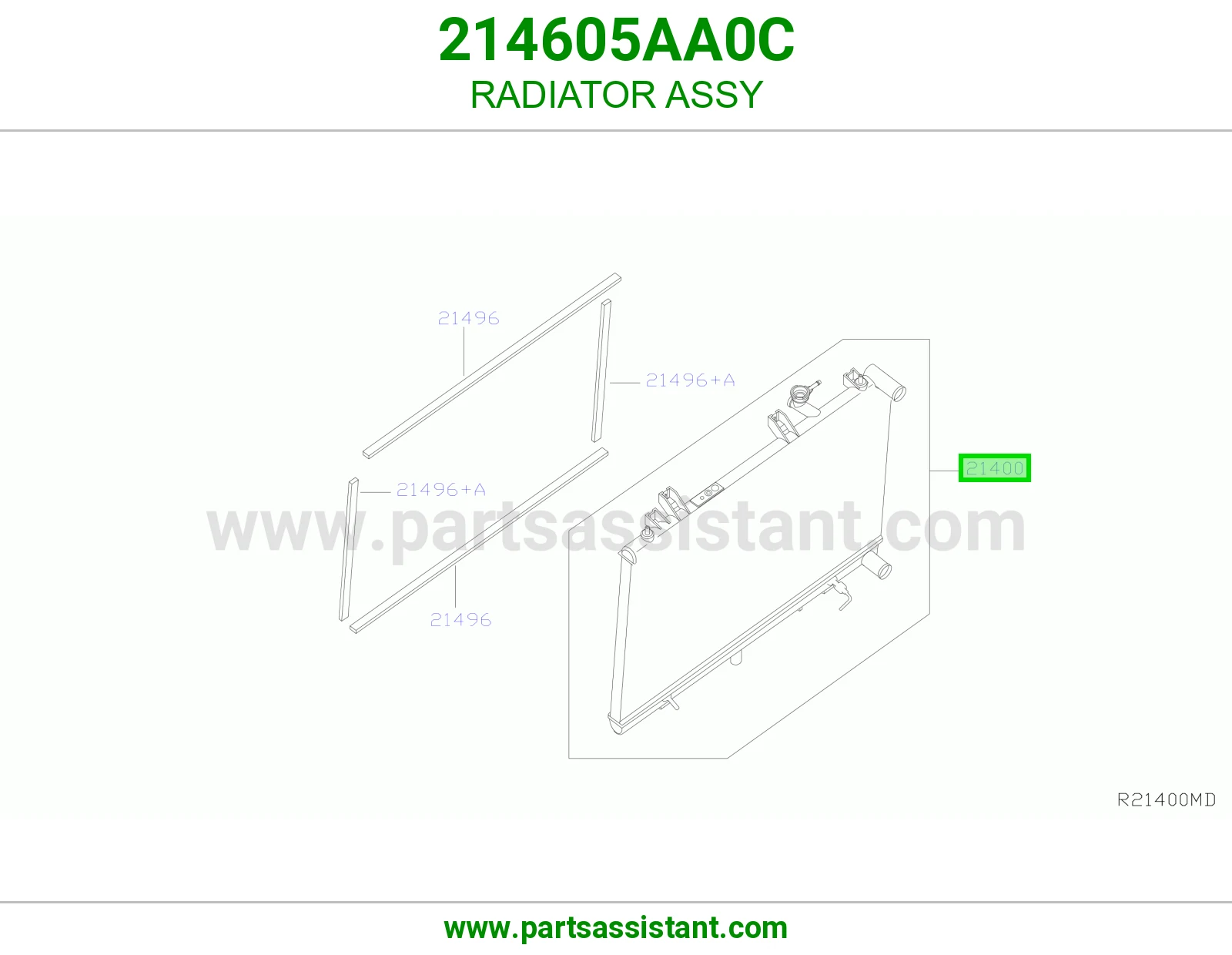 RADIATOR ASSY 214605AA0C