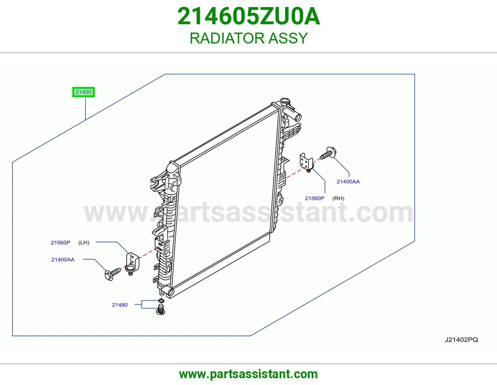 RADIATOR ASSY 214605ZU0A