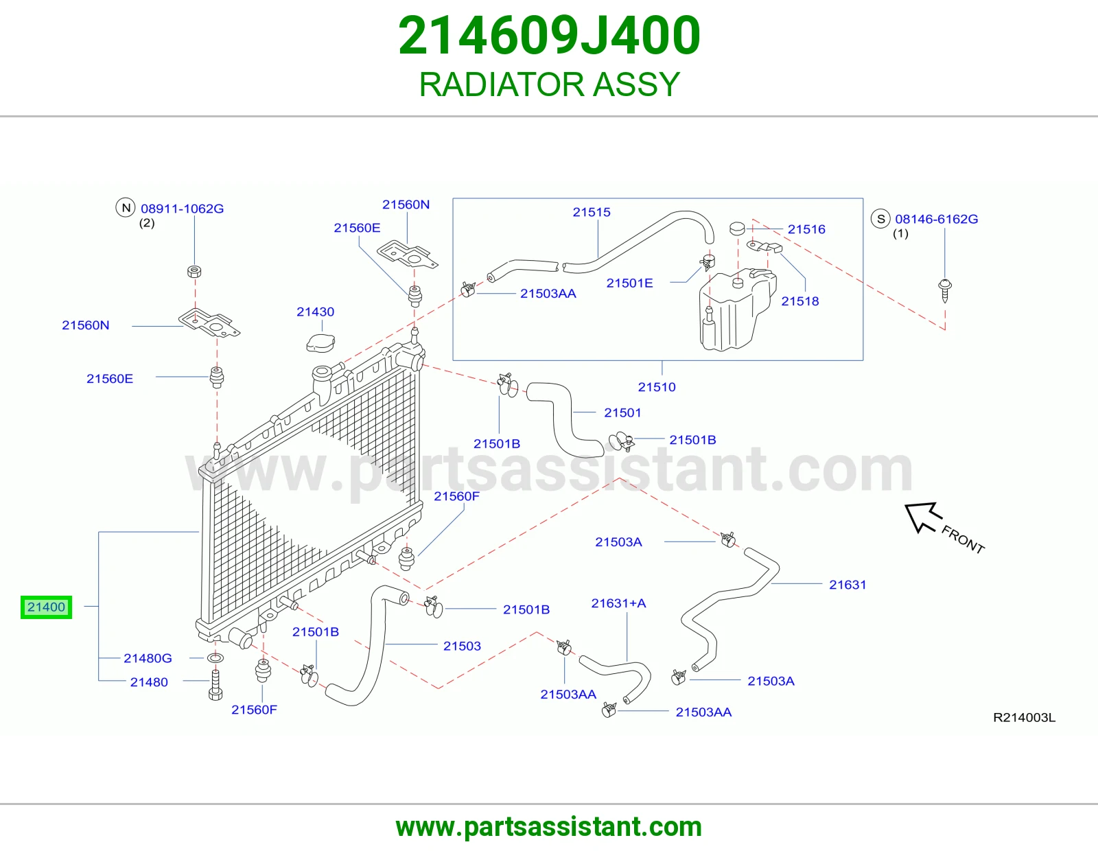 رديتر ماء مكينه 214609J400