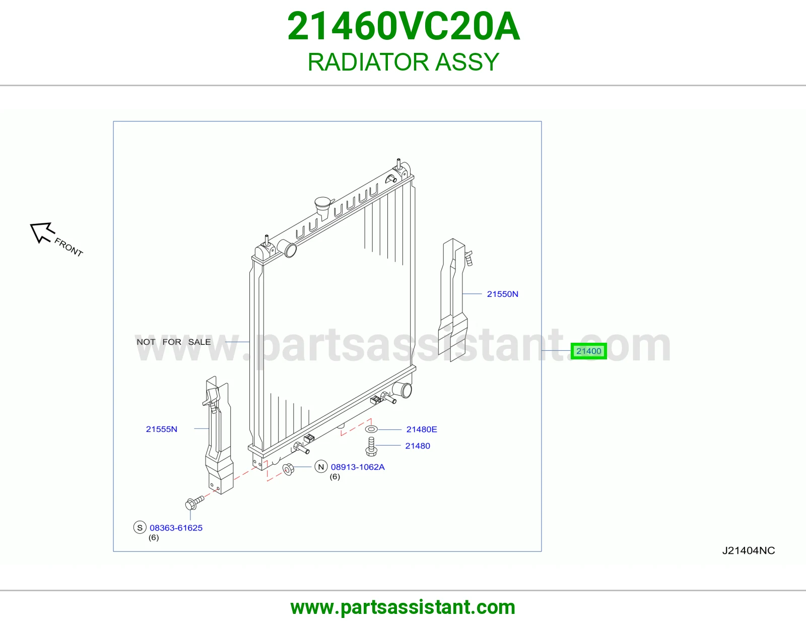 رديتر ماء مكينه 21460VC20A