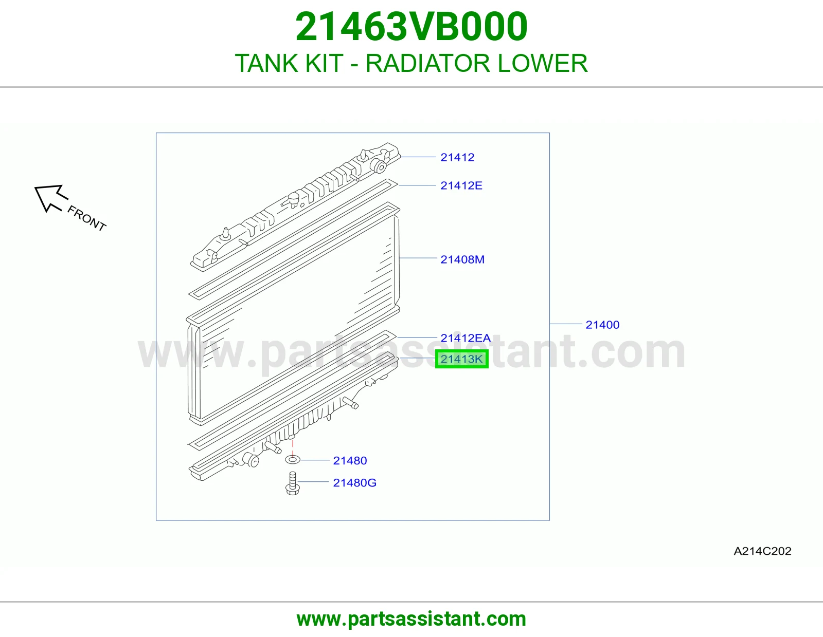 طبله رديتر ماء تحت 21463VB000