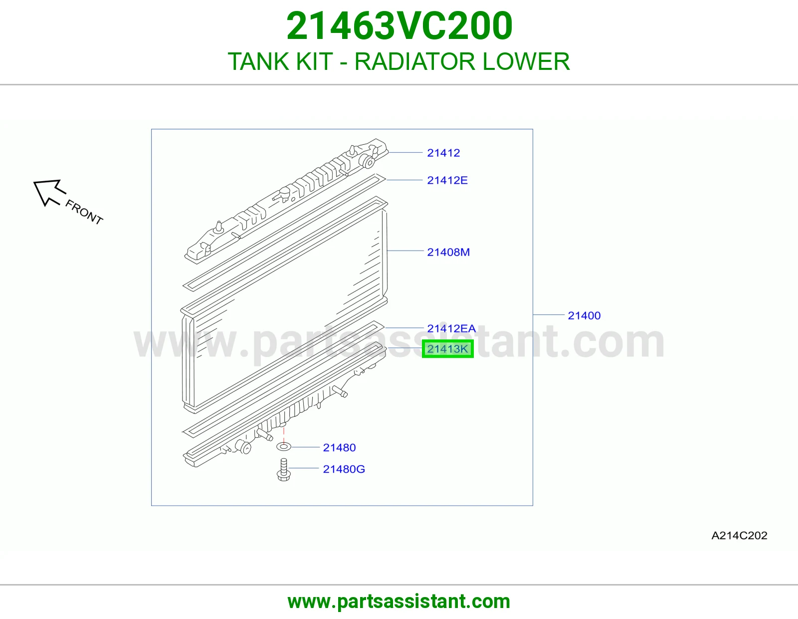 طبله رديتر ماء تحت 21463VC200