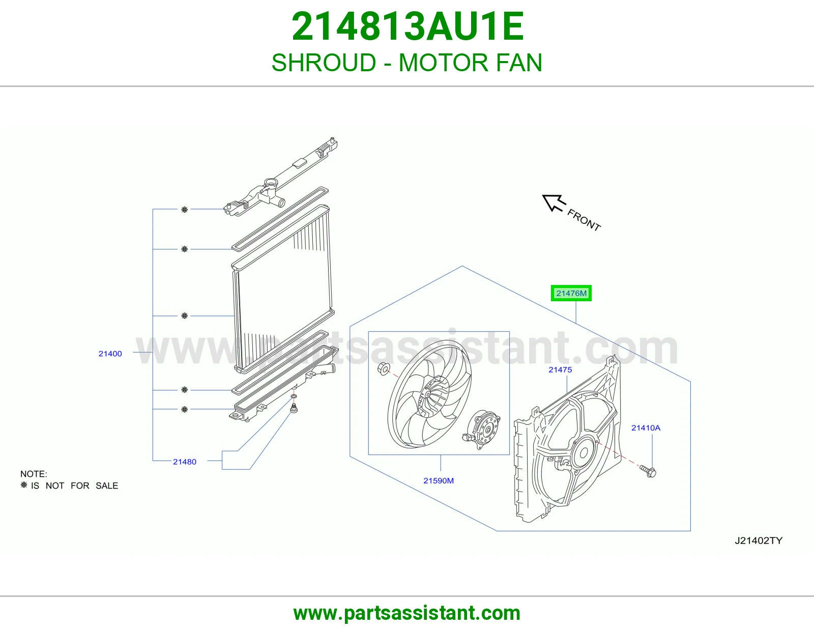 SHROUD - MOTOR FAN 214813AU1E