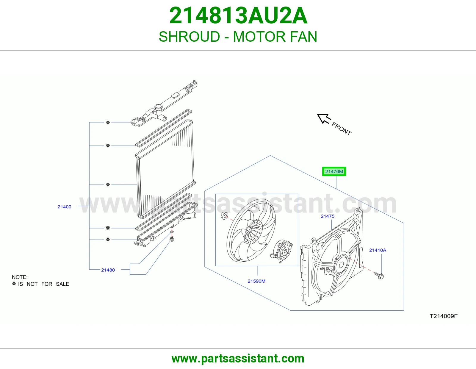 قاعده مع مروحه ودينمو مكيف 214813AU2A