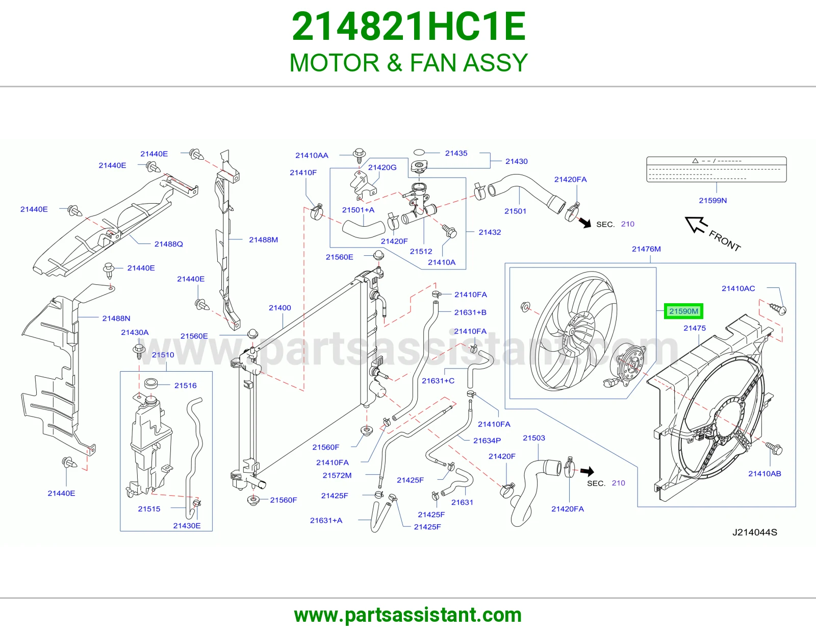 دينمو و مروحه مكيف 214821HC1E