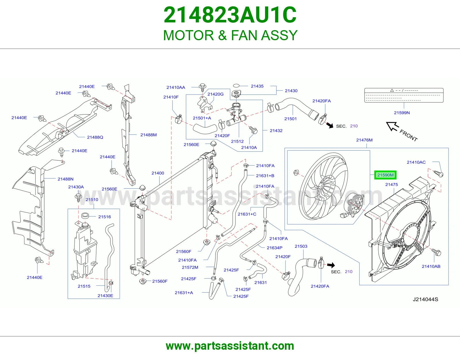 دينمو و مروحه مكيف 214823AU1C