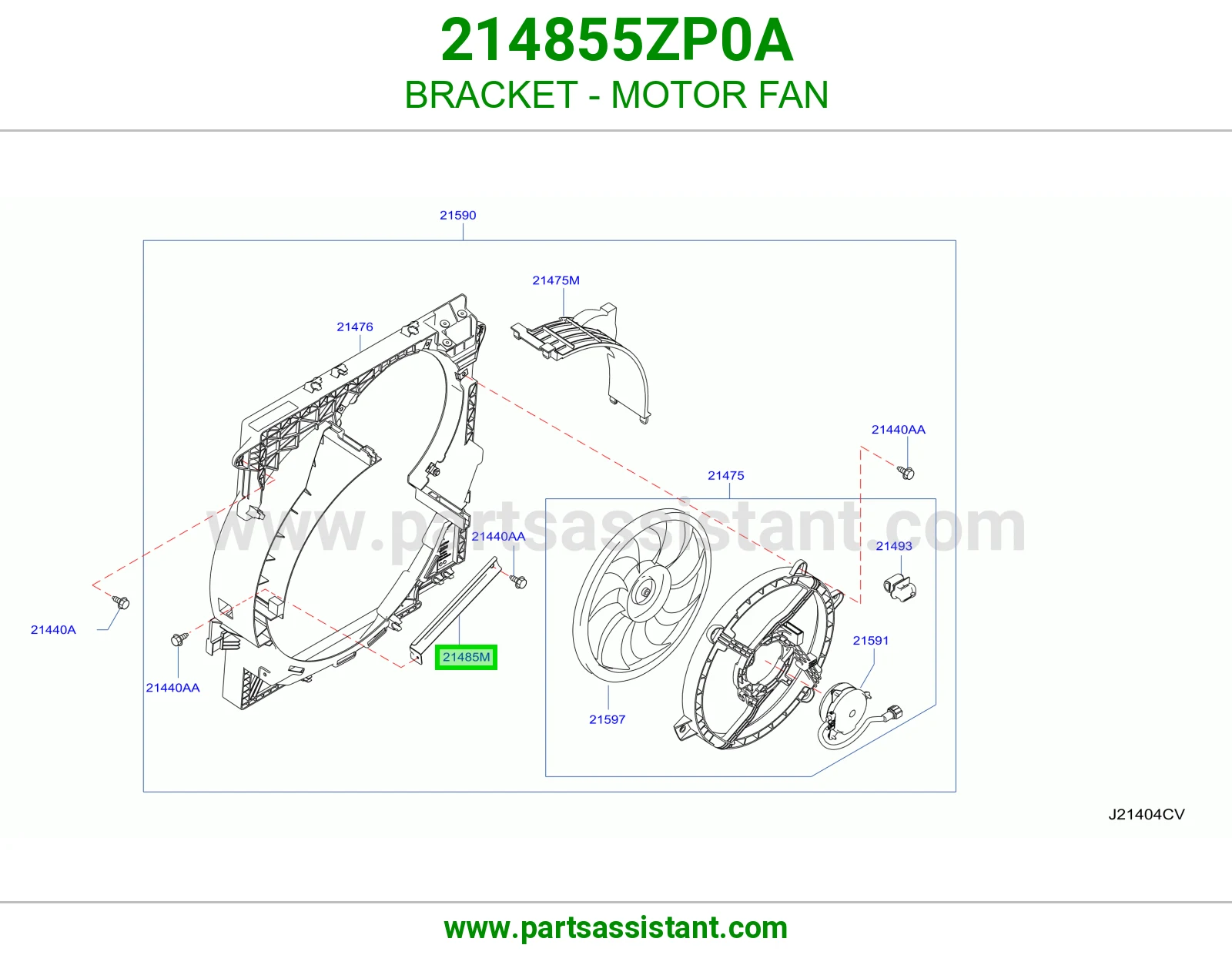 قاعدة موتور مروحة 214855ZP0A