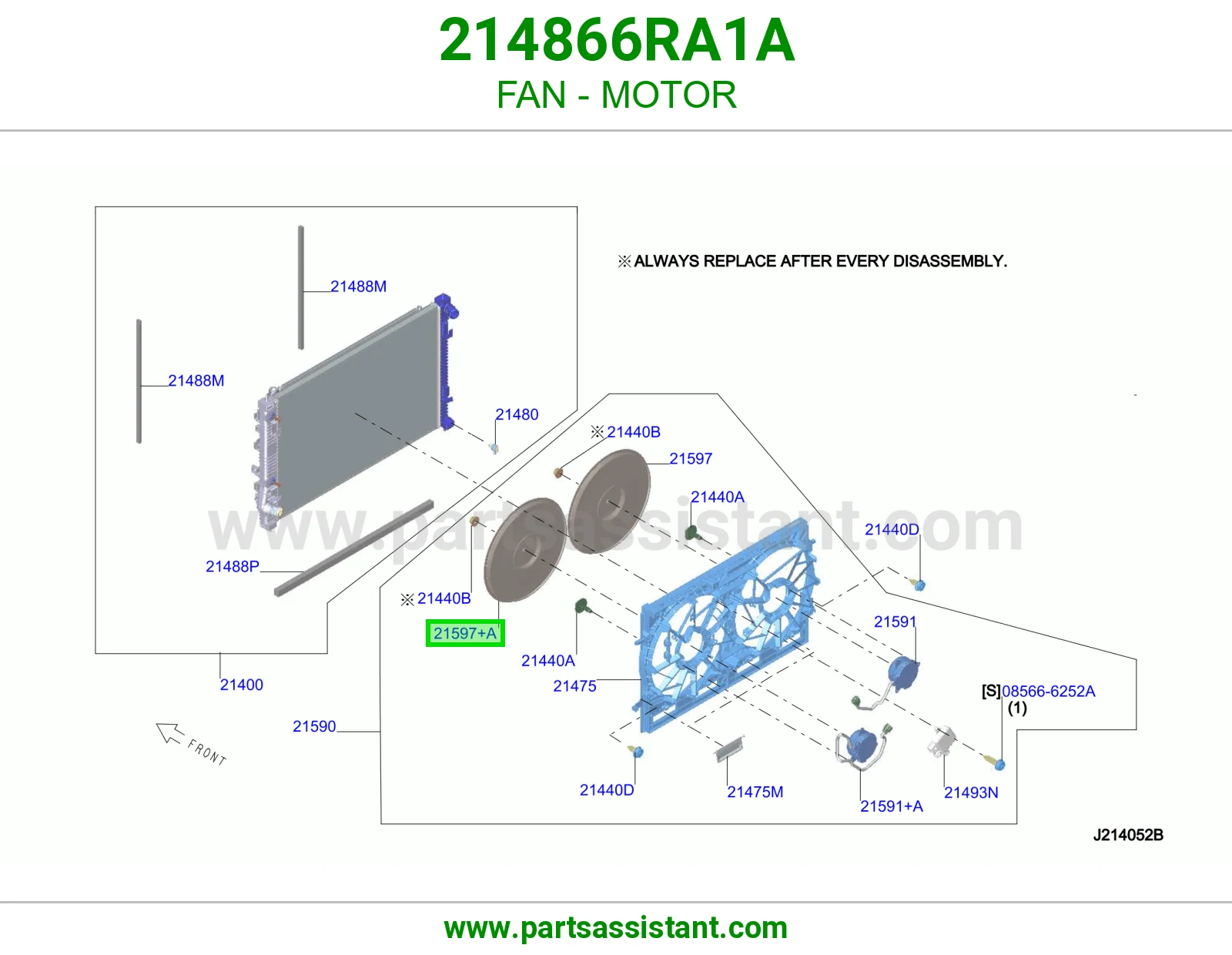 مروحه دينمو مكيف 214866RA1A