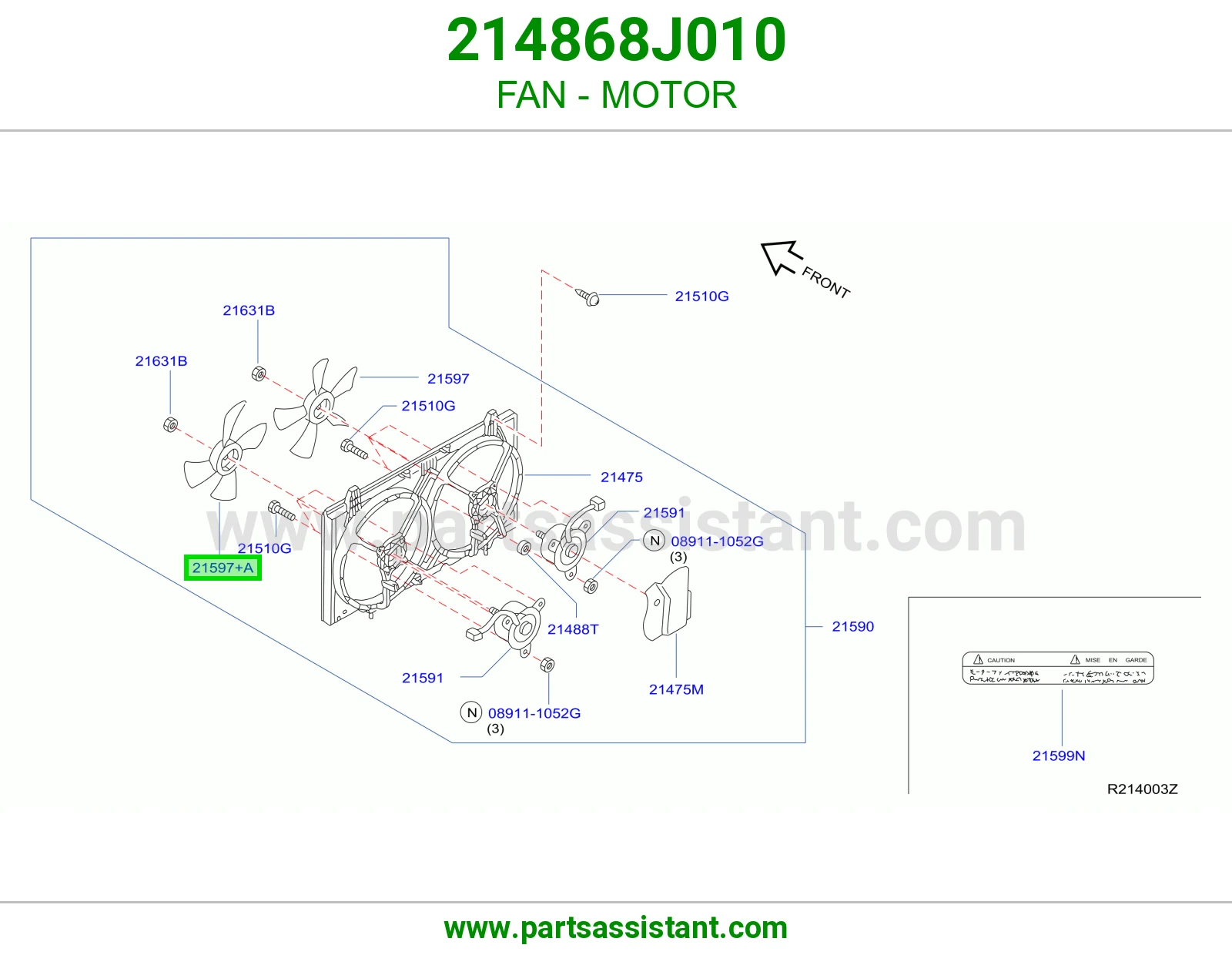 مروحه دينمو مكيف 214868J010