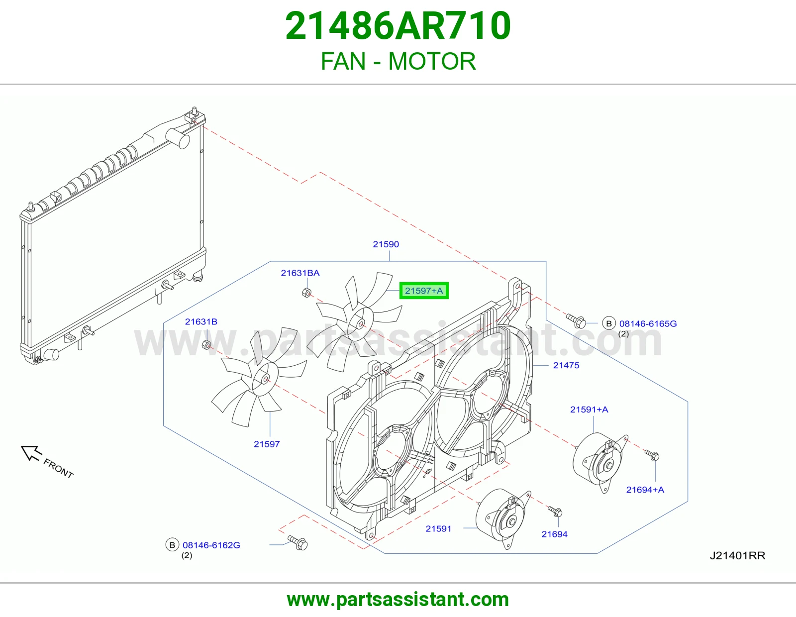 مروحه دينمو مكيف 21486AR710