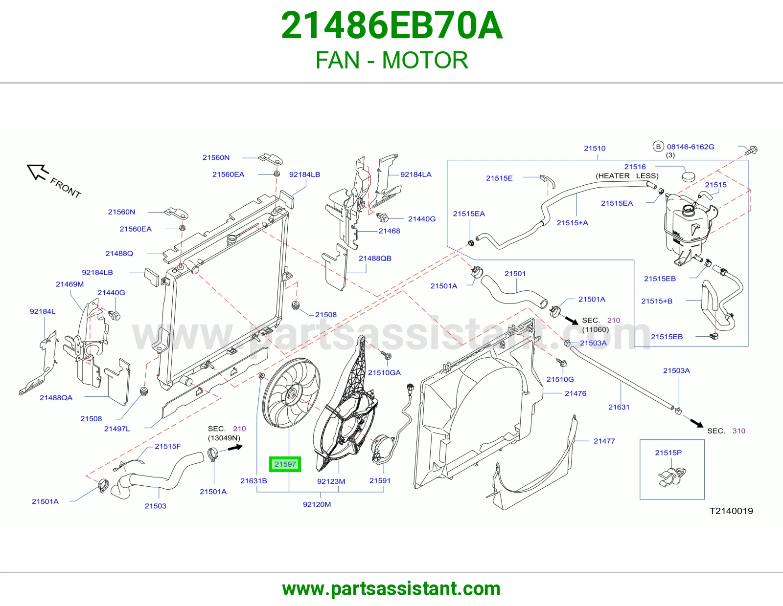 FAN - MOTOR 21486EB70A