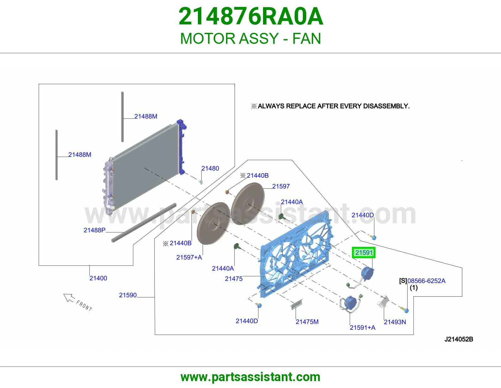 دينمو و مروحه مكيف 214876RA0A