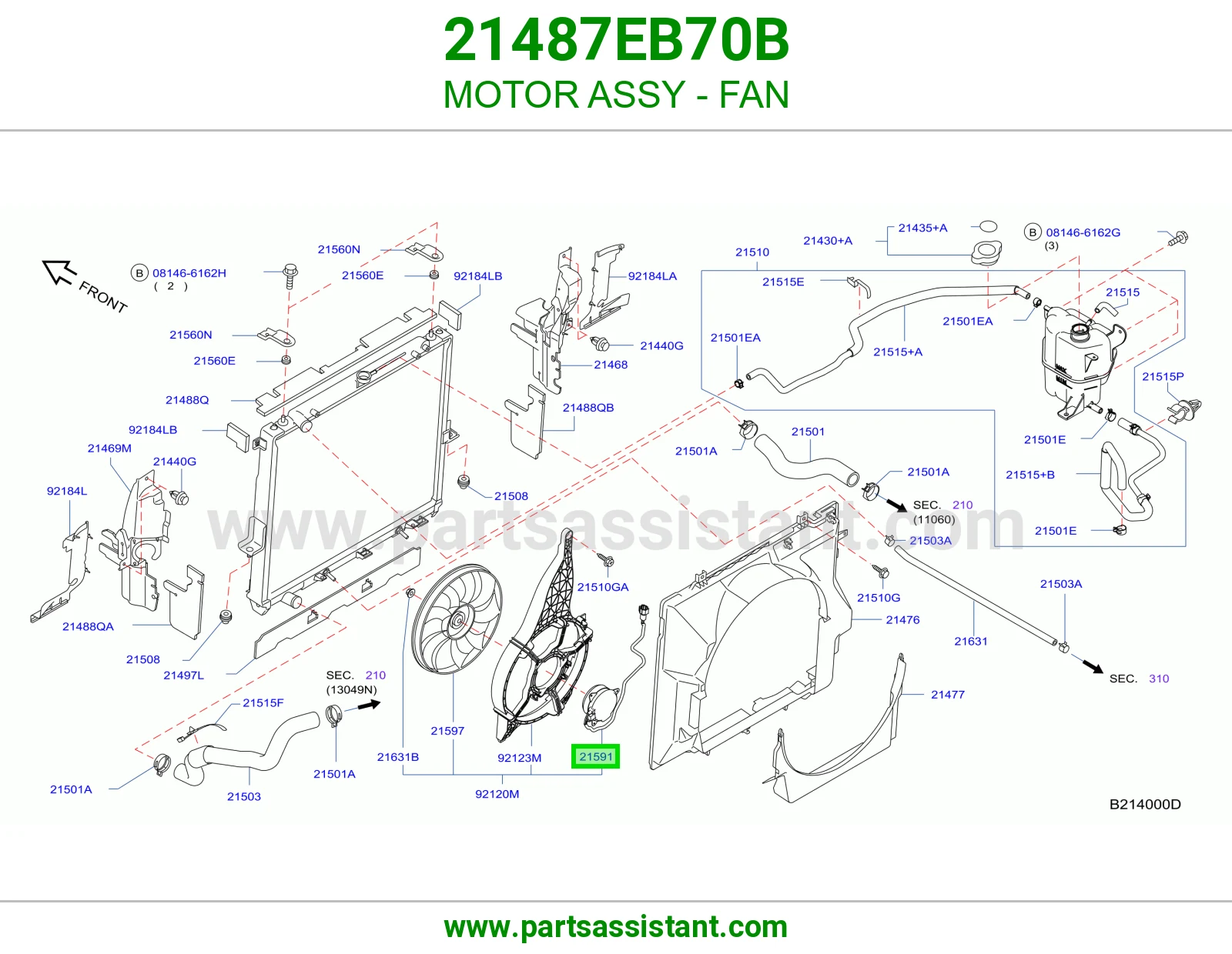 MOTOR ASSY - FAN 21487EB70B