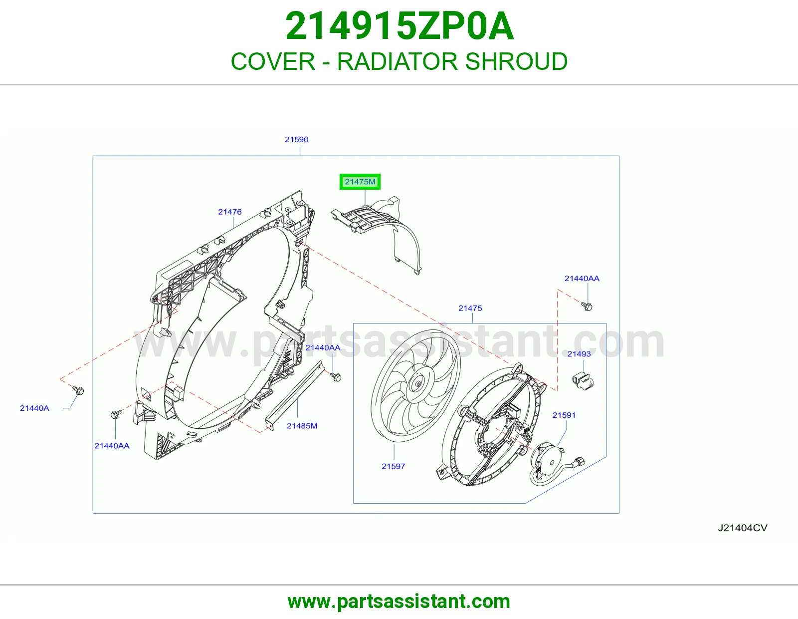 غطاء هواية رديتر 214915ZP0A