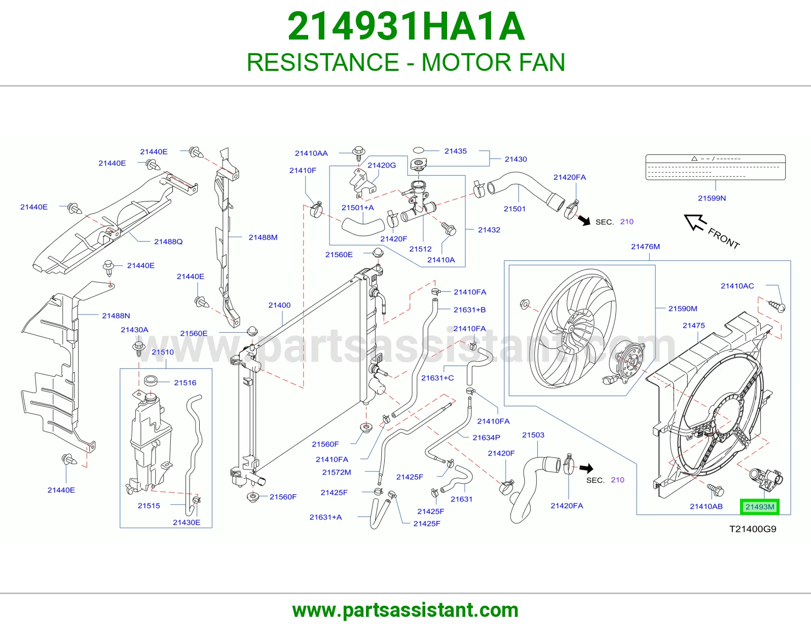 كتاوت مروحه مكيف 214931HA1A