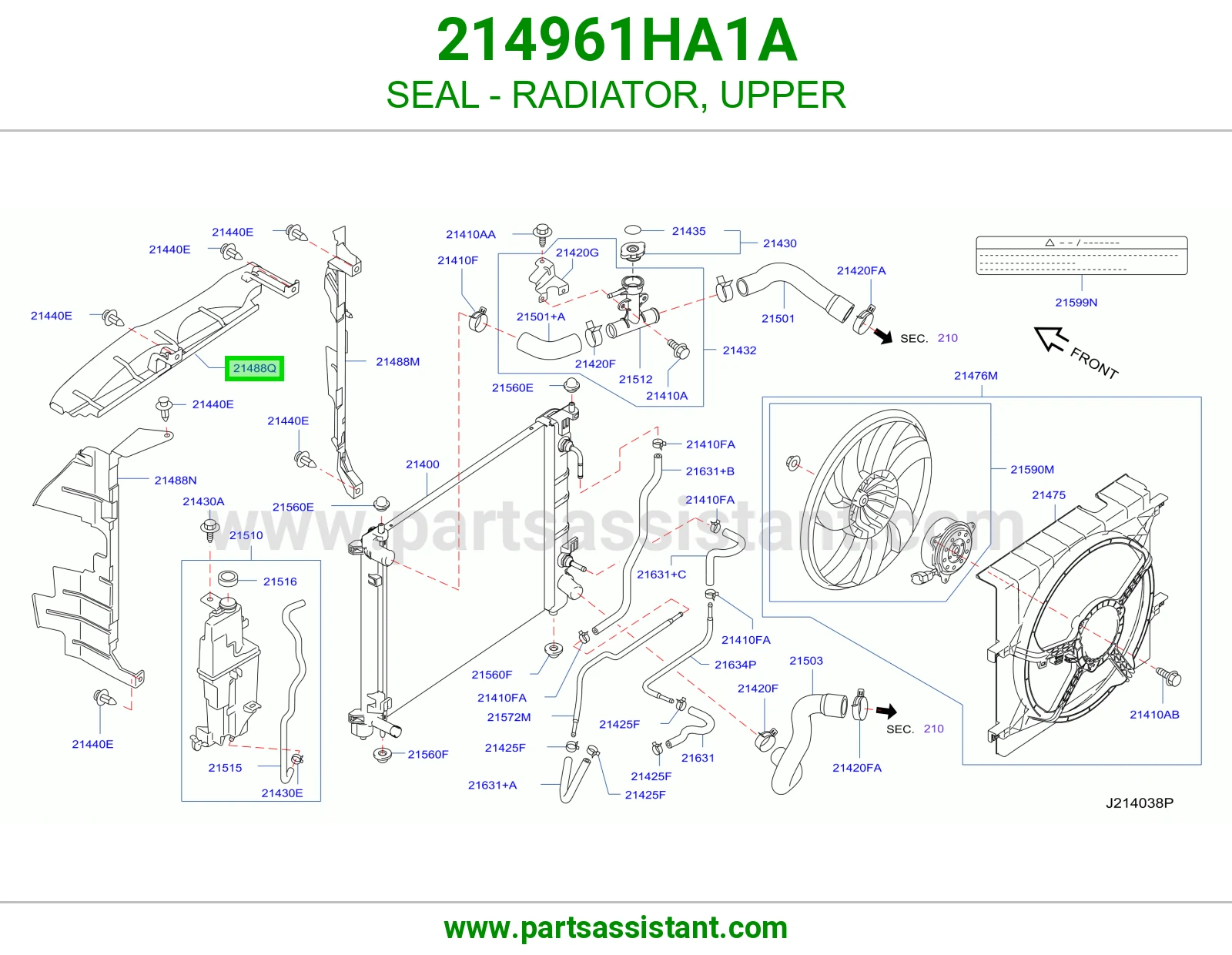 اسفنج رديتر فوق 214961HA1A