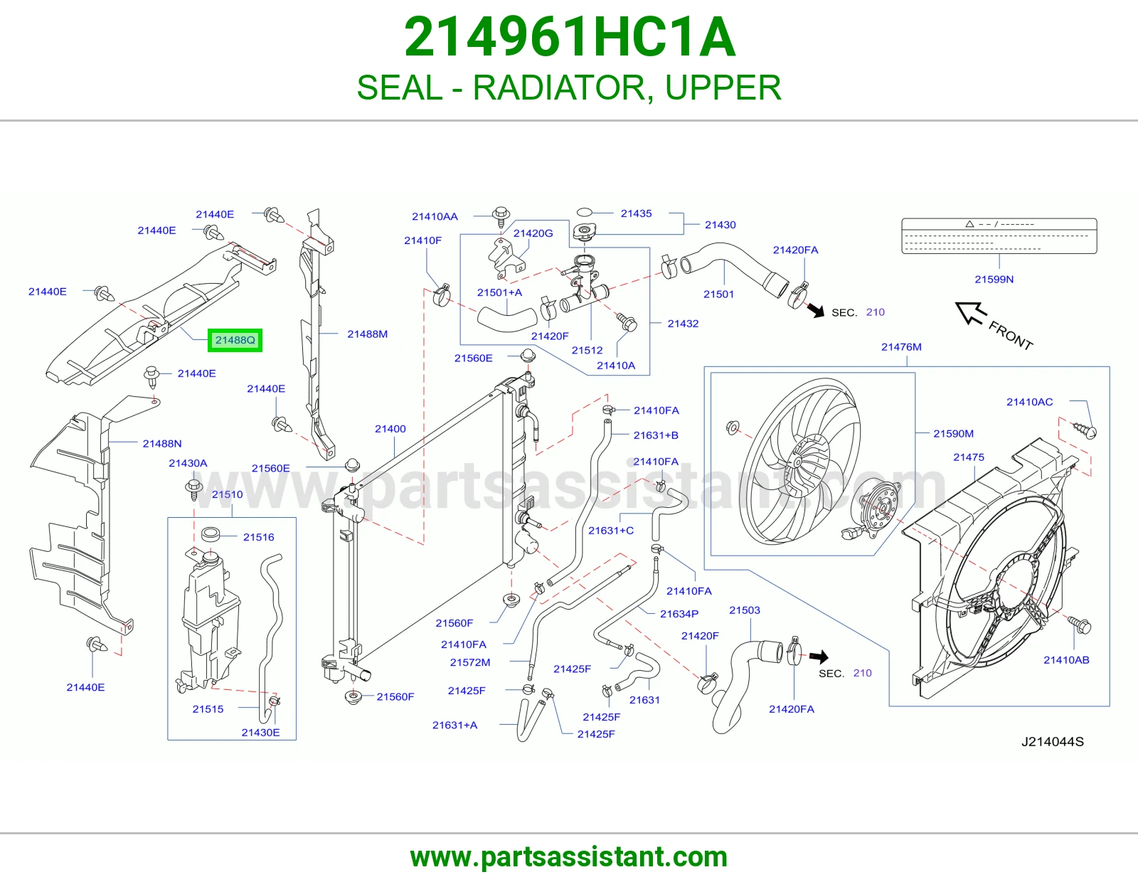 اسفنج رديتر فوق 214961HC1A