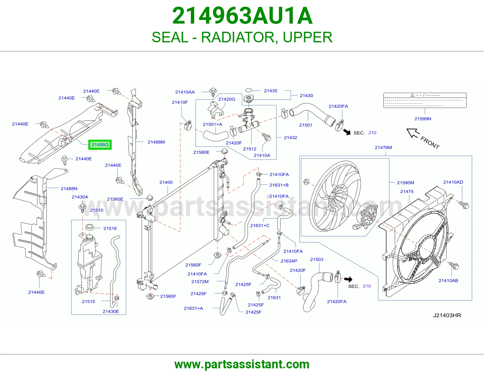 اسفنج رديتر فوق 214963AU1A
