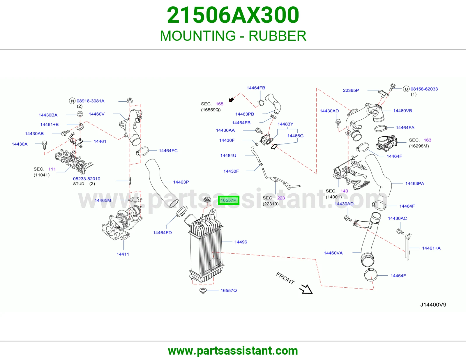 ربل كرسي رديتر ماء فوق 21506AX300