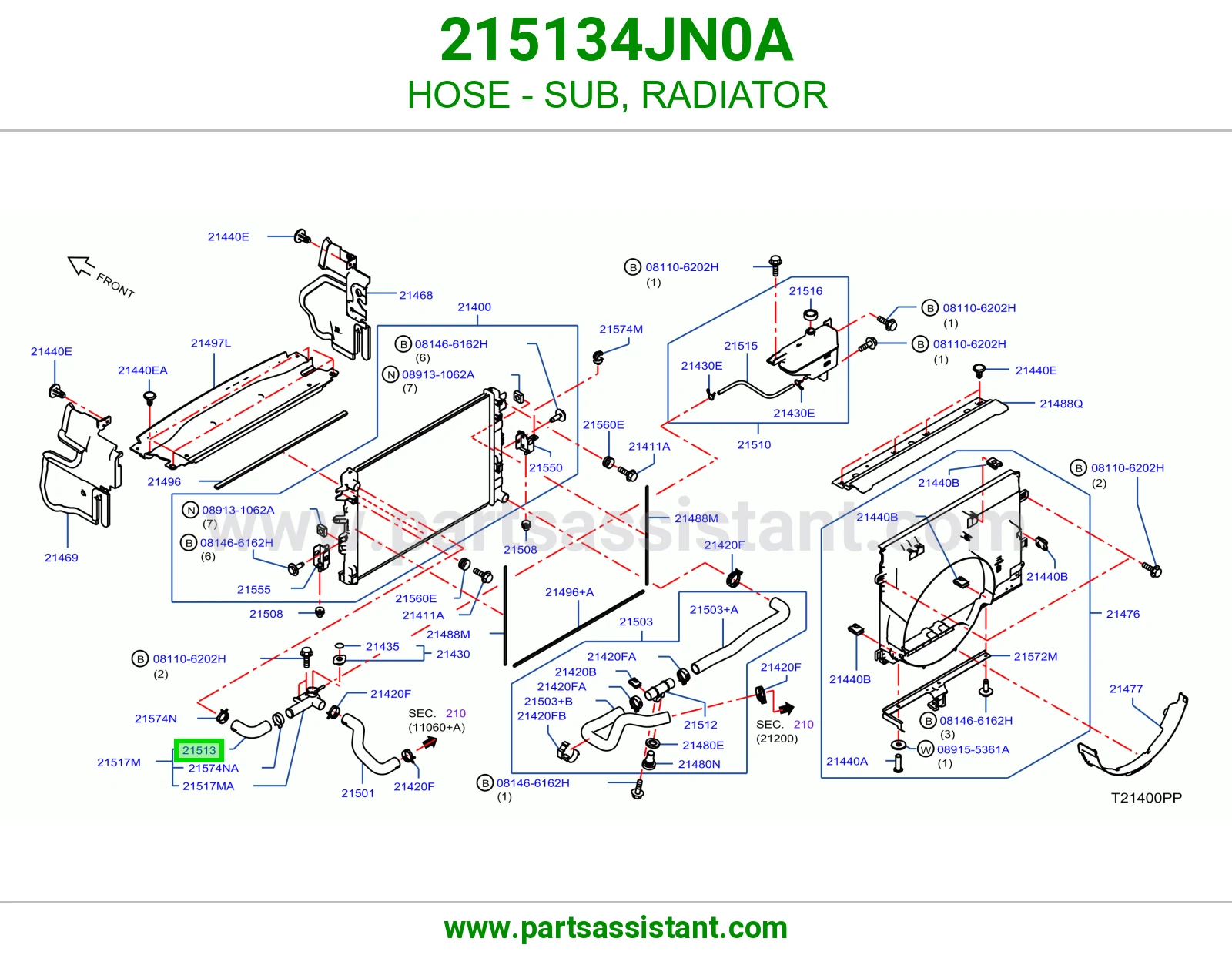 لي فرعي رديتر 215134JN0A