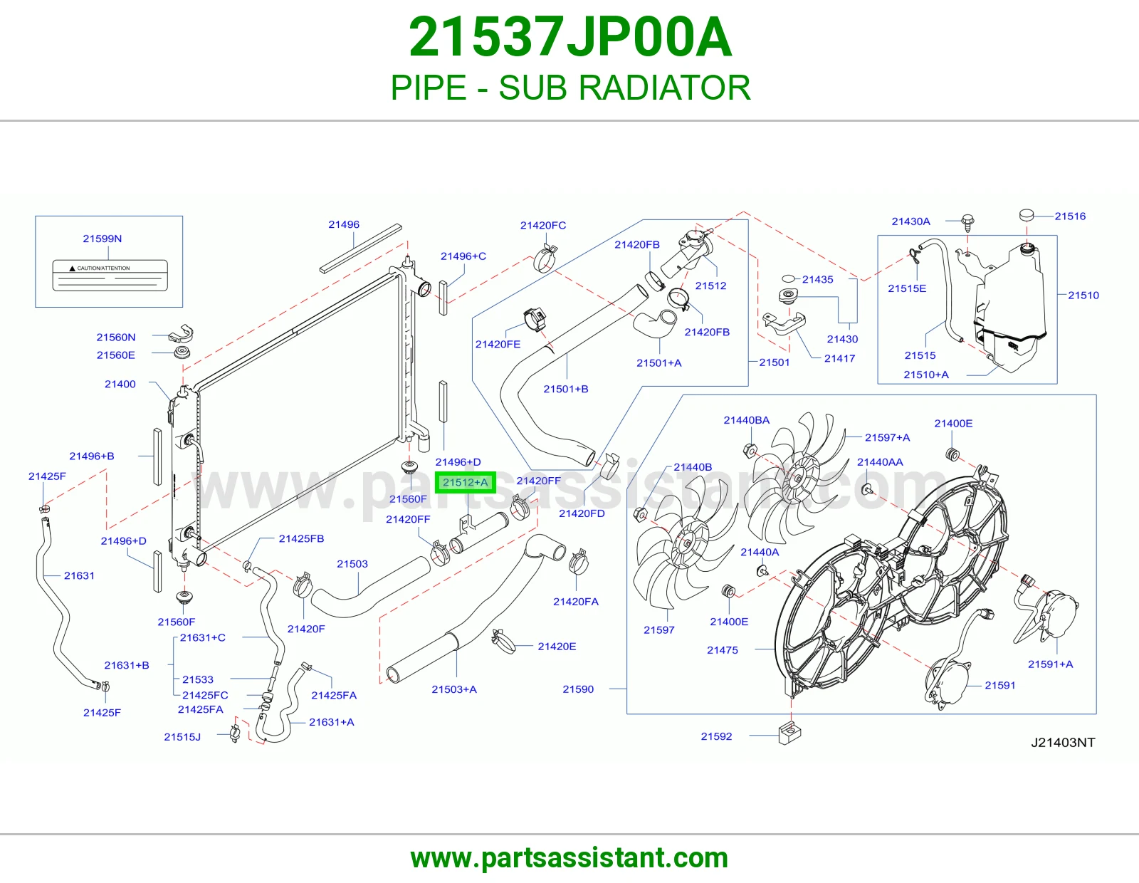 قاعده غطا رديتر 21537JP00A