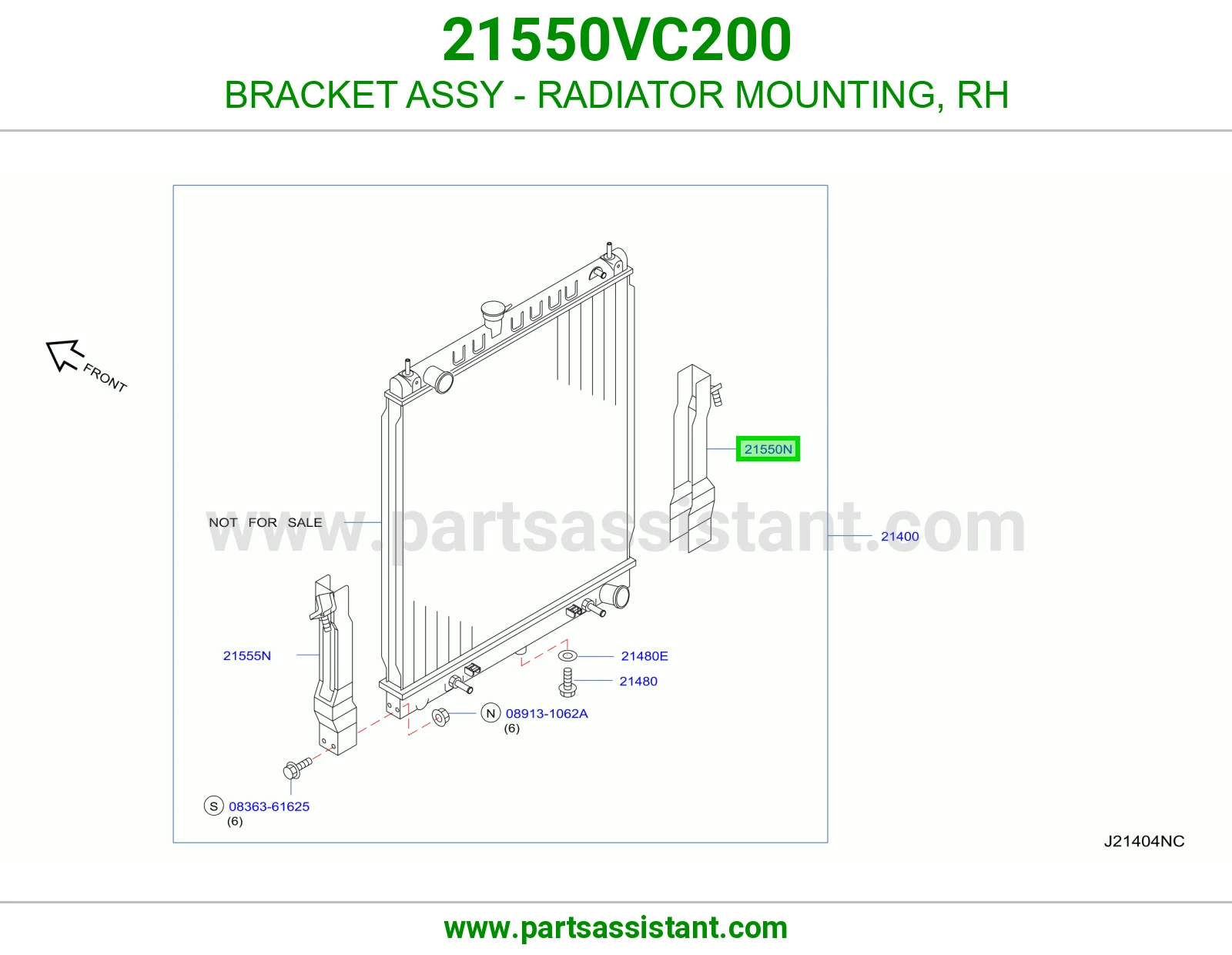 قاعدة رديتر يمين كاملة 21550VC200