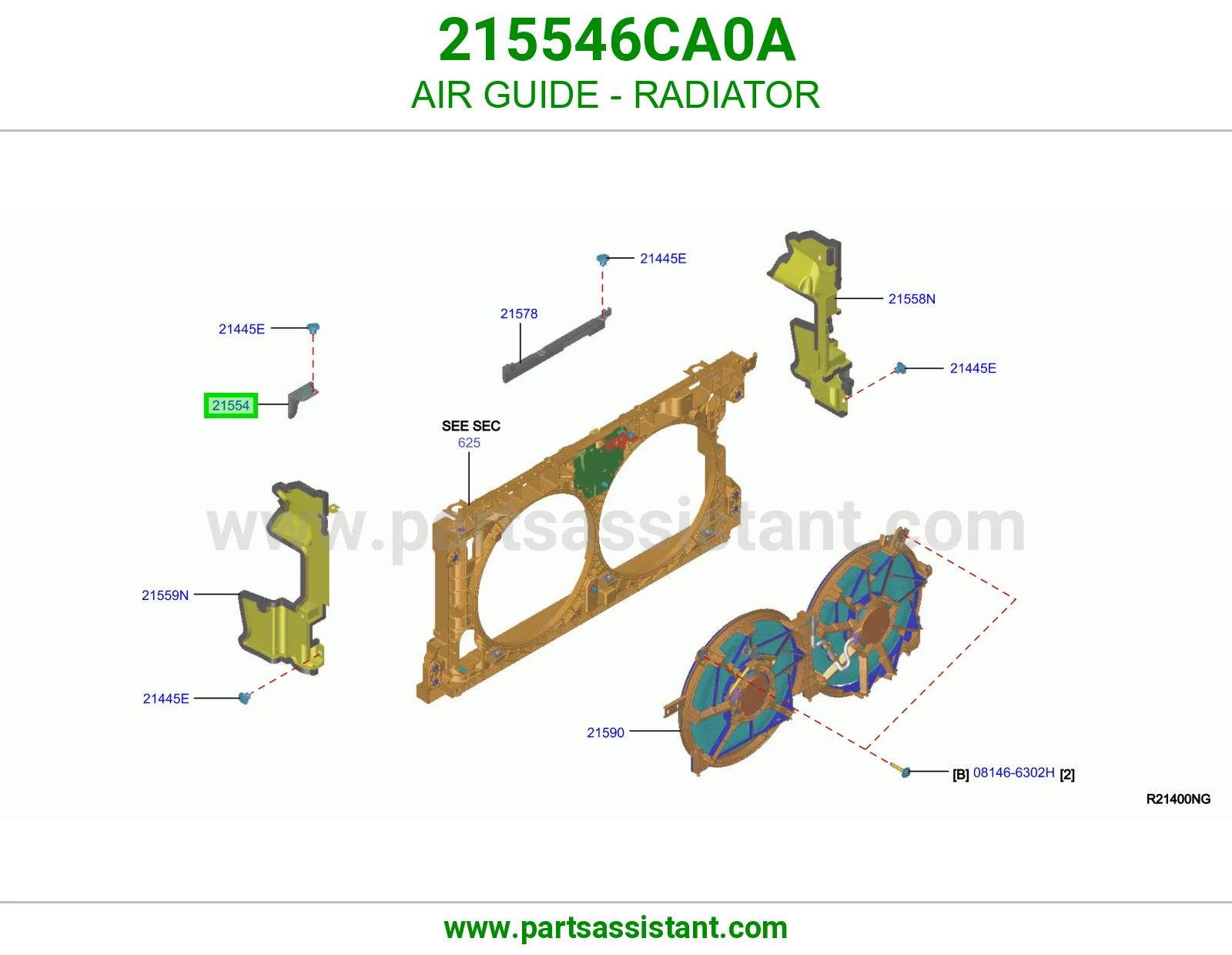 بلاستيك هواء رديتر 215546CA0A