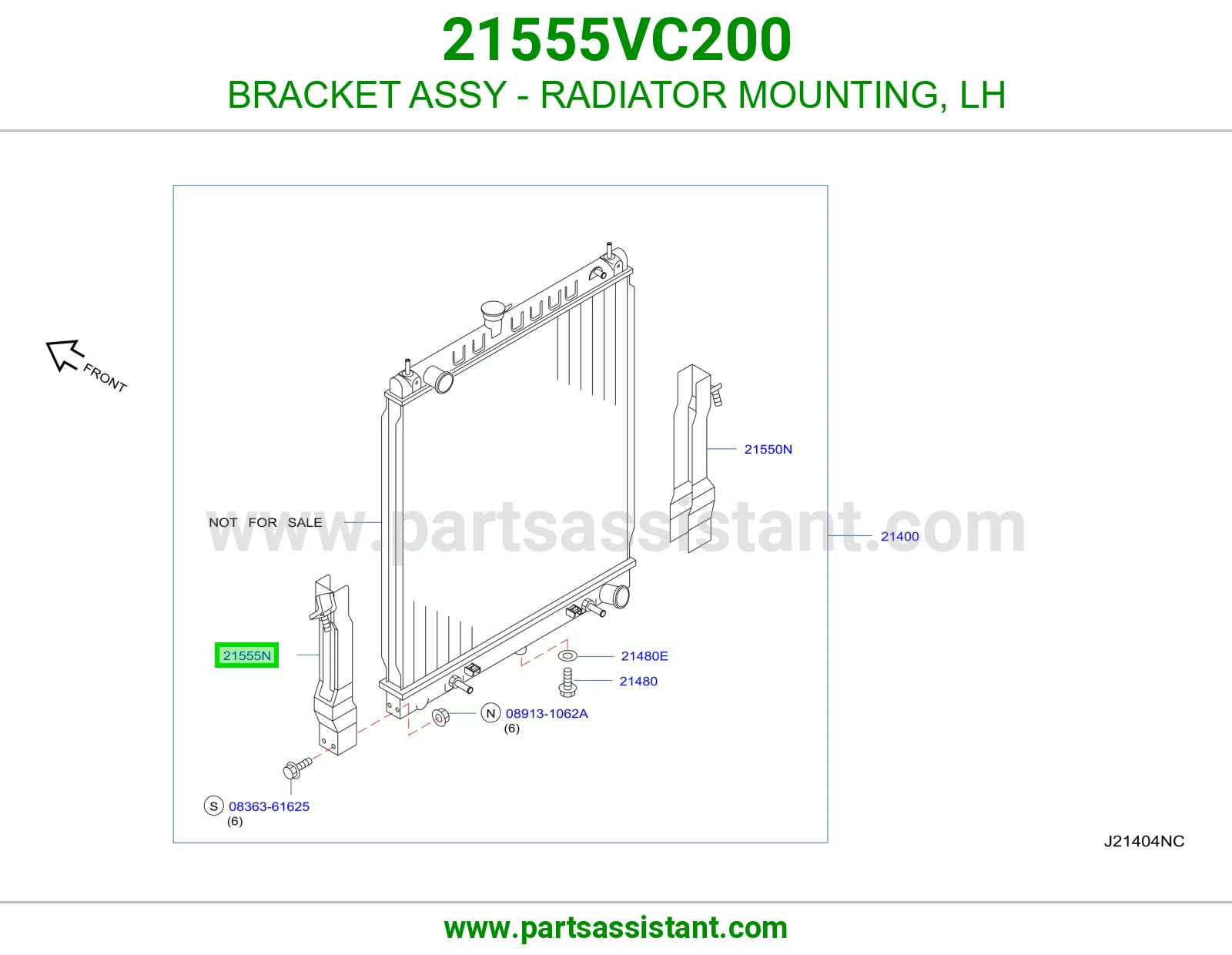 قاعدة رديتر يسار كاملة 21555VC200